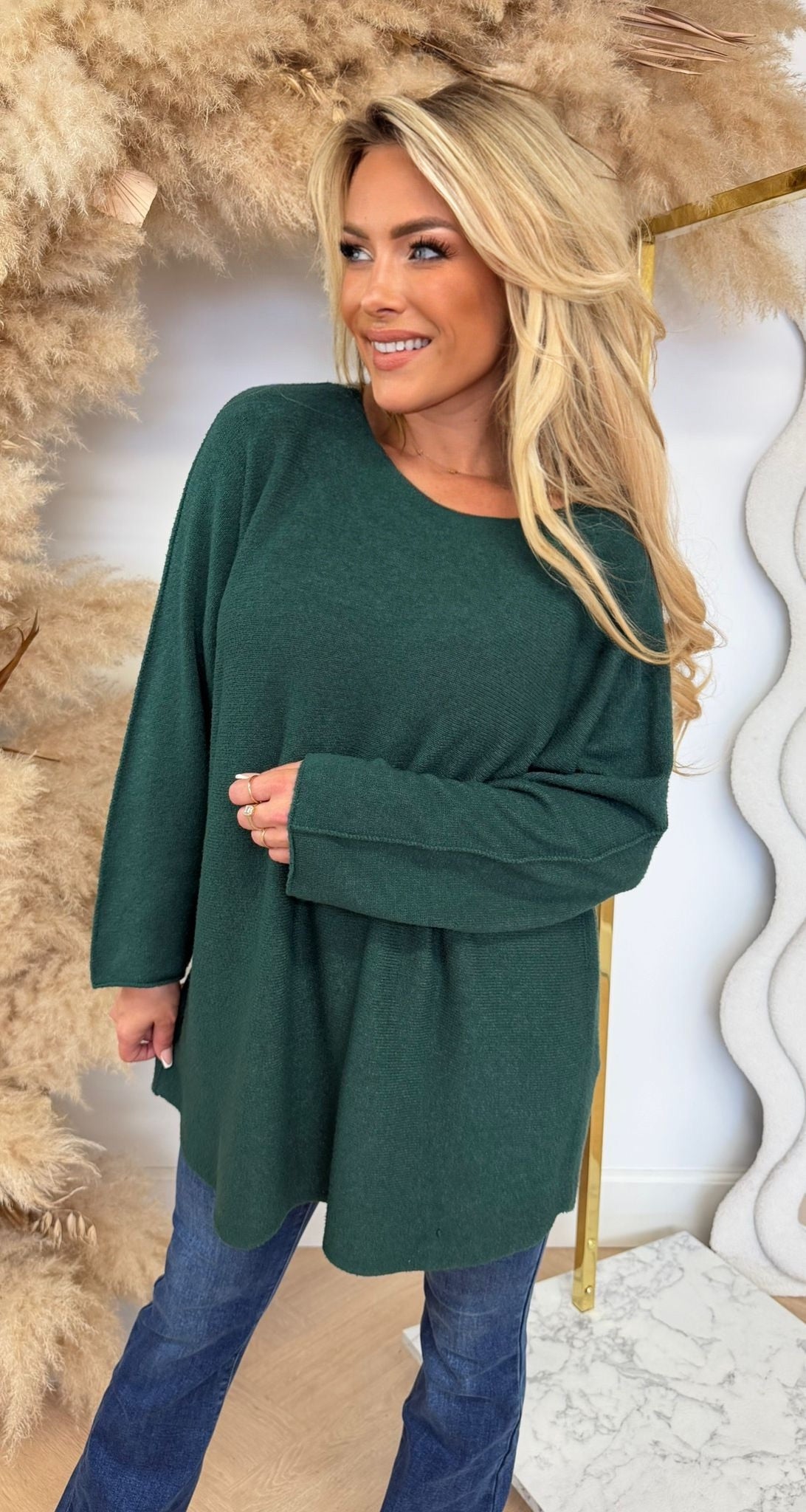 KIMMY SOFT LONG TOP GUCGREEN