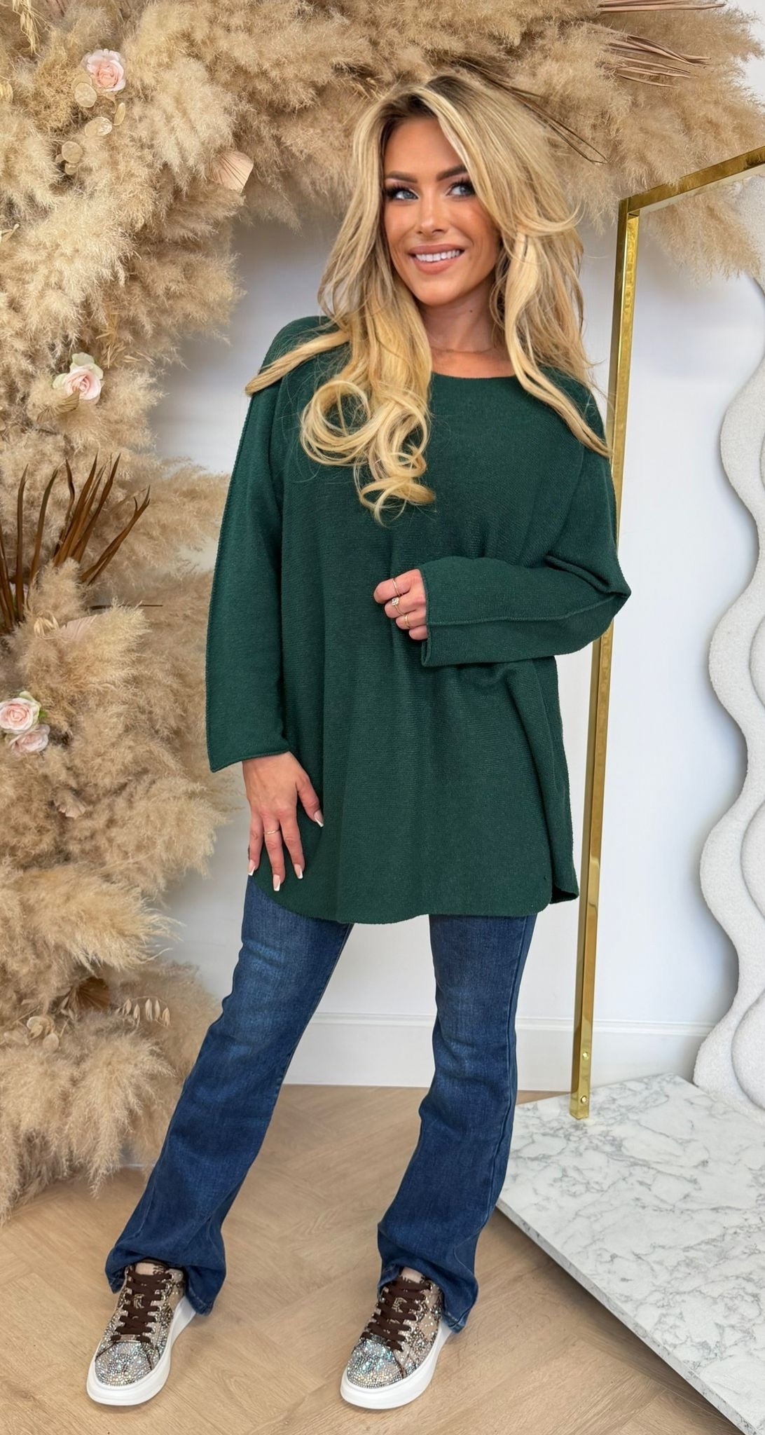 KIMMY SOFT LONG TOP GUCGREEN