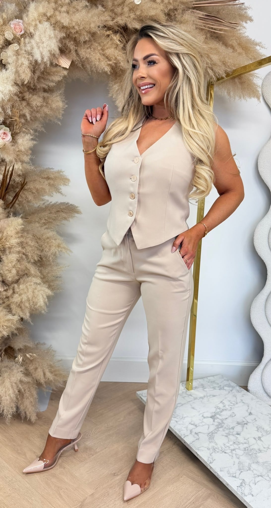 LULU MARY GILET GL014 BEIGE