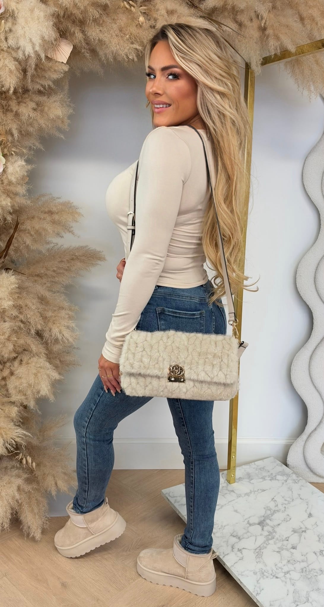 MINOU BASIC STRETCH TOP BEIGE