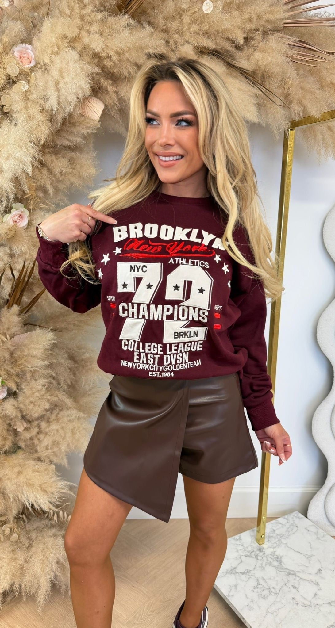 STAR BROOKLYN SWEAT 8011645 BORDEAUX