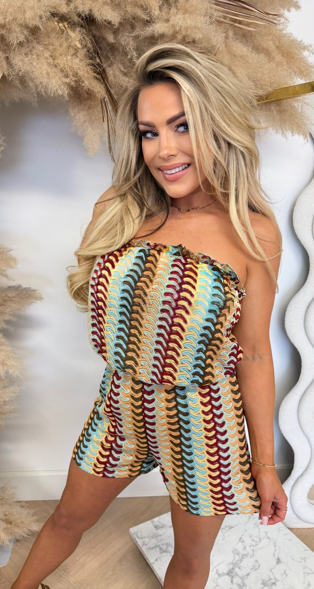 MESSO PRINT PLAYSUIT YELLOW