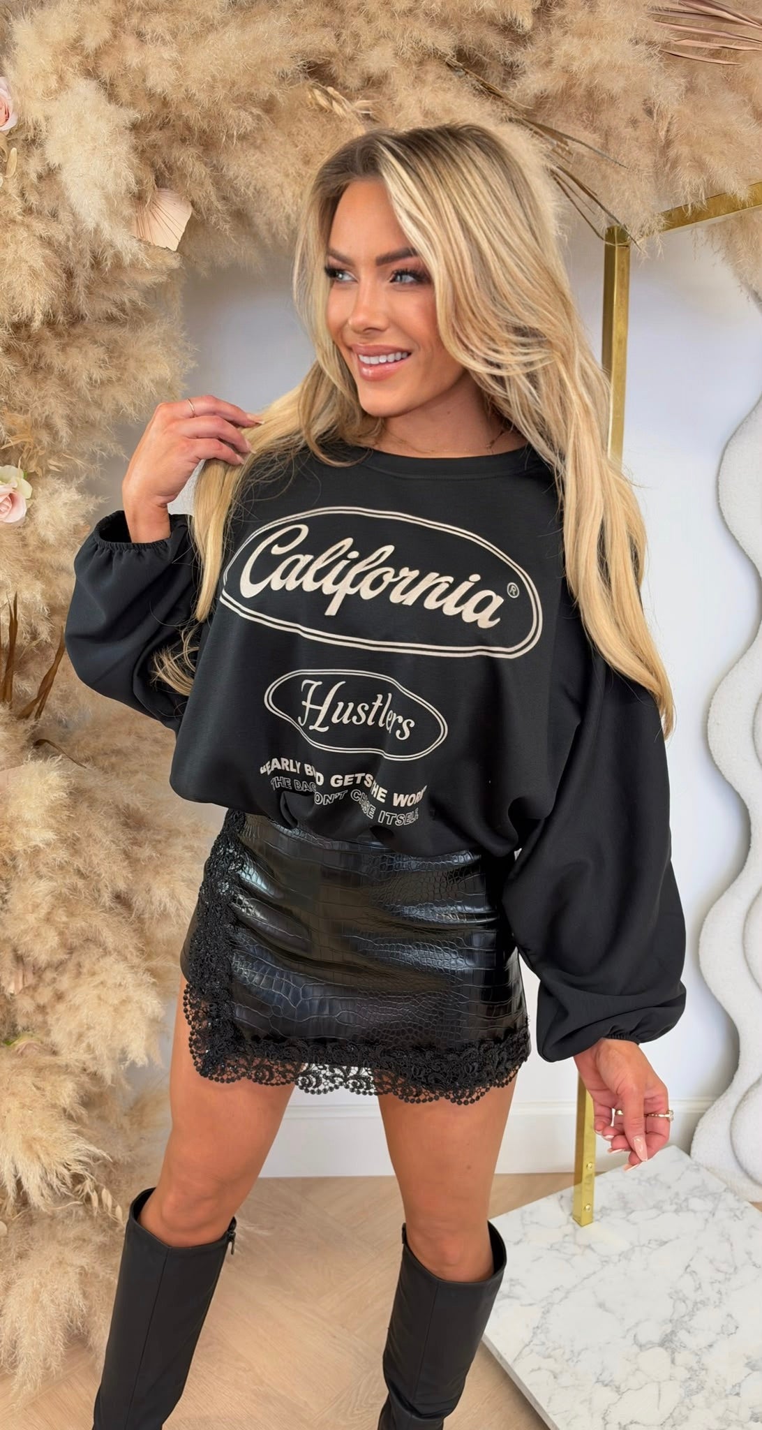 HUSTLERS BALLOON LONGSLEEVE BLACK