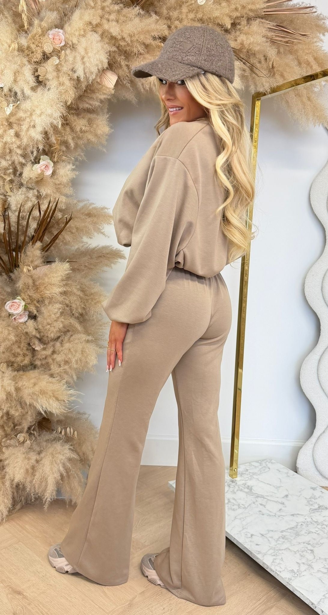MELANIE PUFFY SET TAUPE