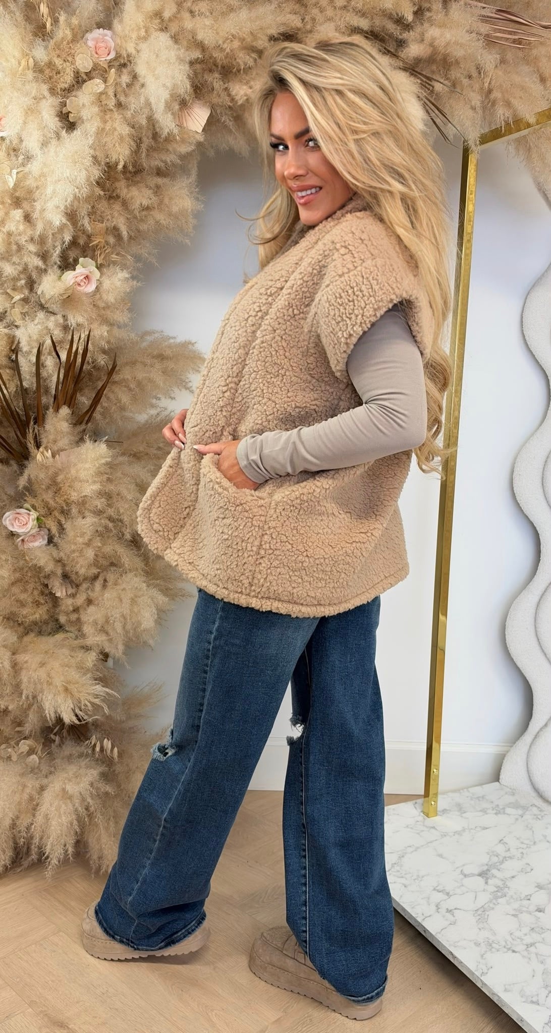 TEDDY GILET BEIGE