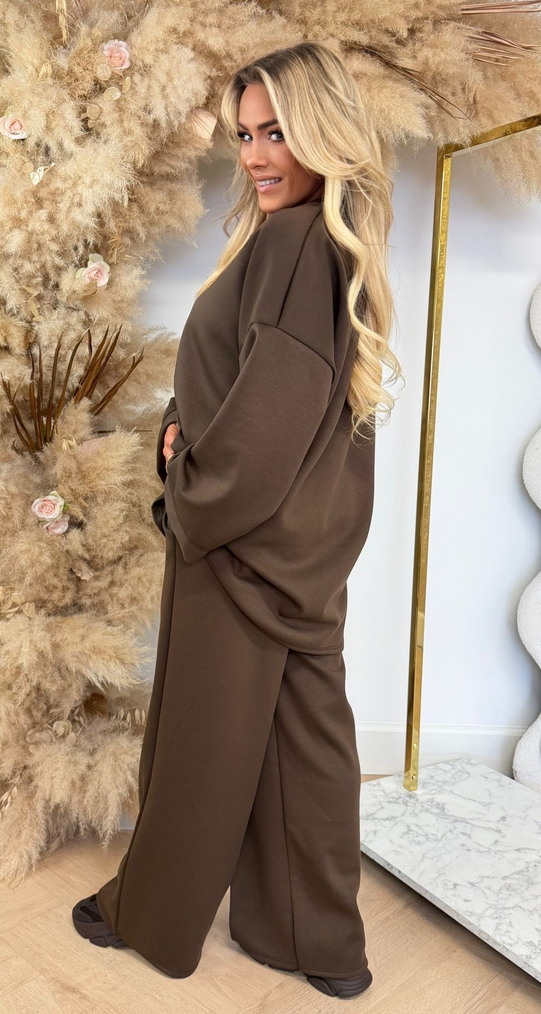 DJOEKE COMFY 2 PIECE SET BROWN