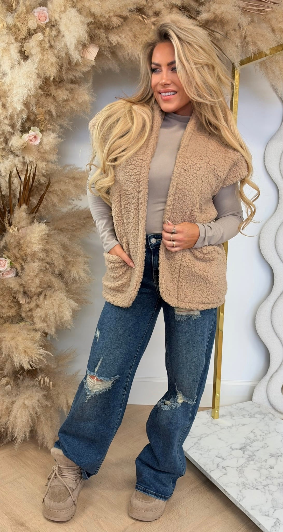 TEDDY GILET BEIGE