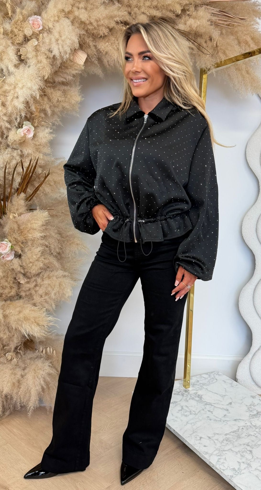 GLITTER JACKET 5567 BLACK
