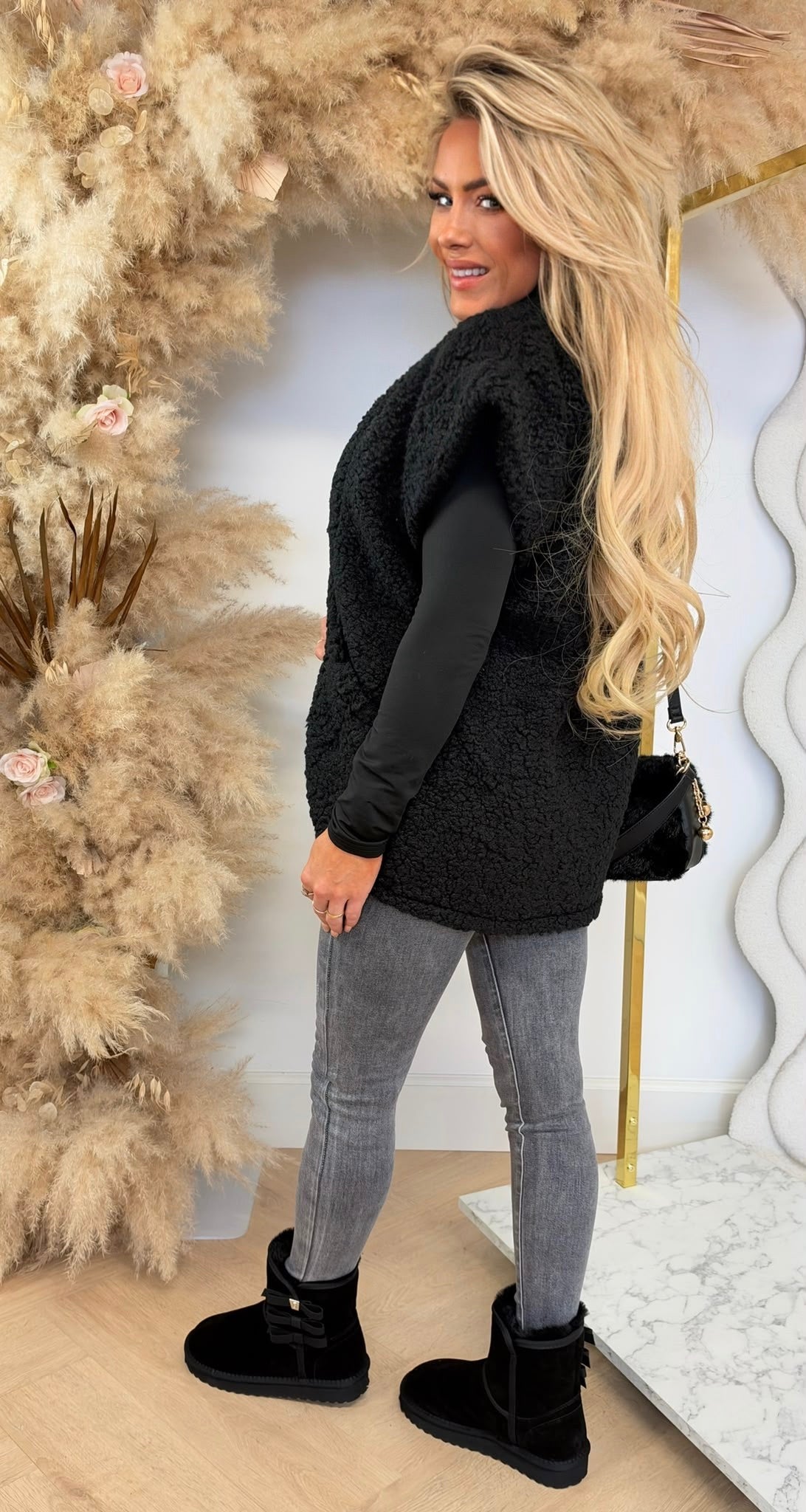 TEDDY GILET BLACK