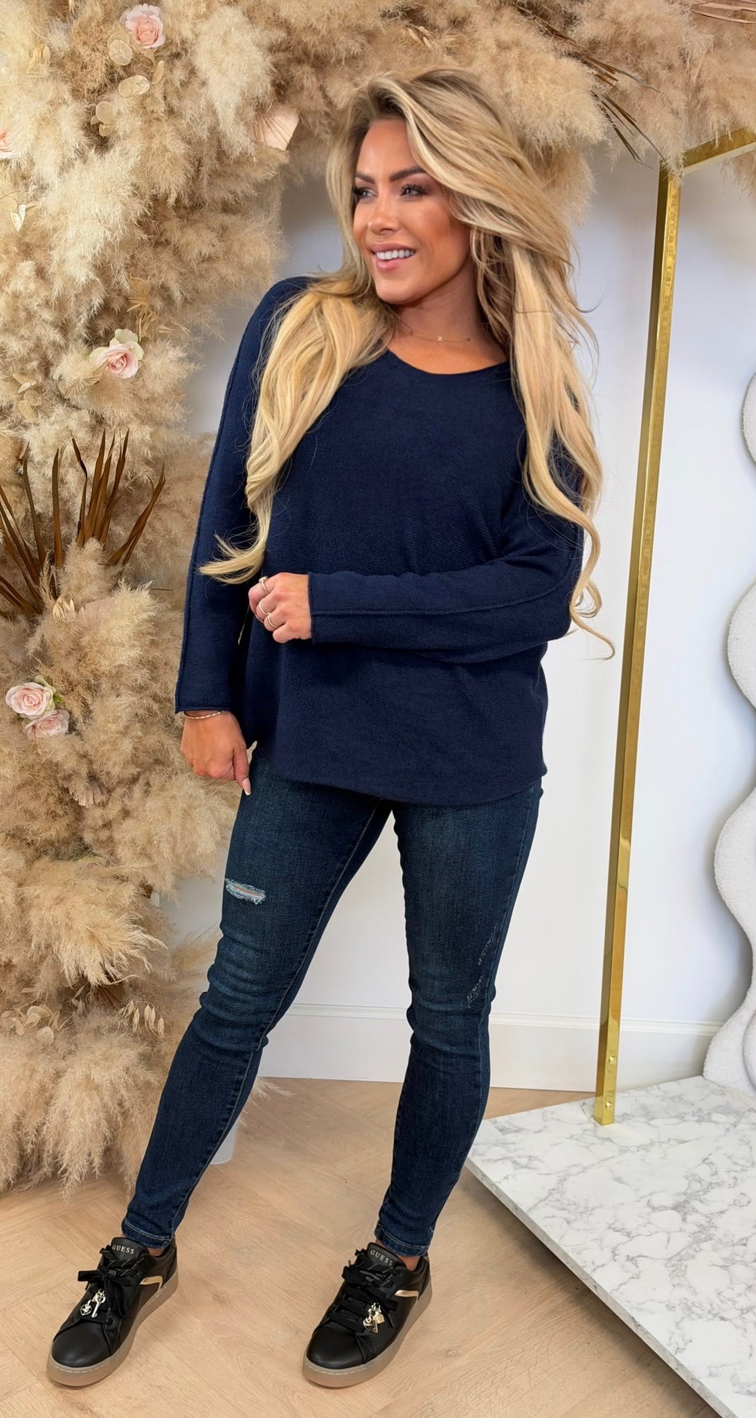 ROUND NECK SOFT TOP NAVY