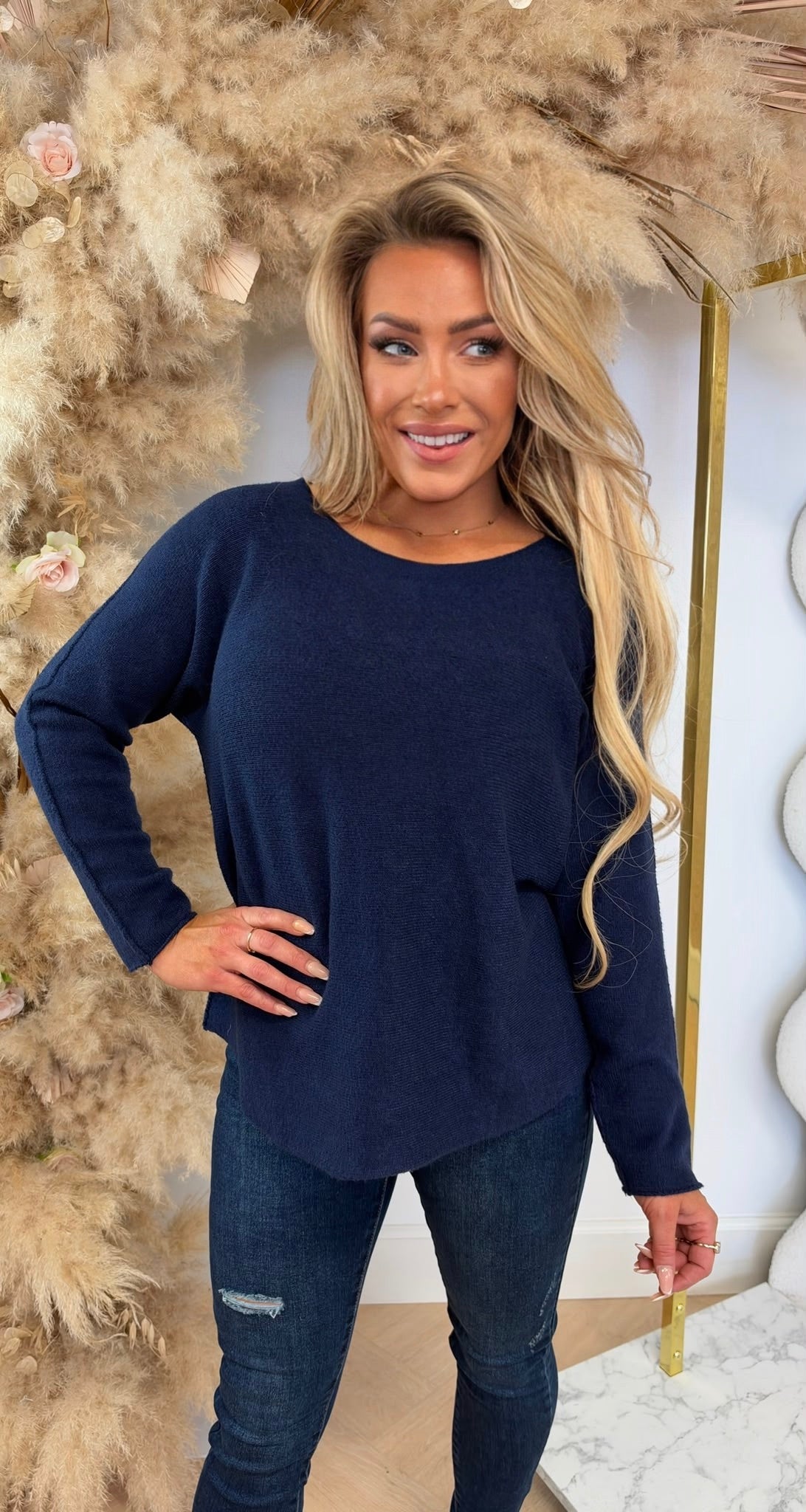 ROUND NECK SOFT TOP NAVY