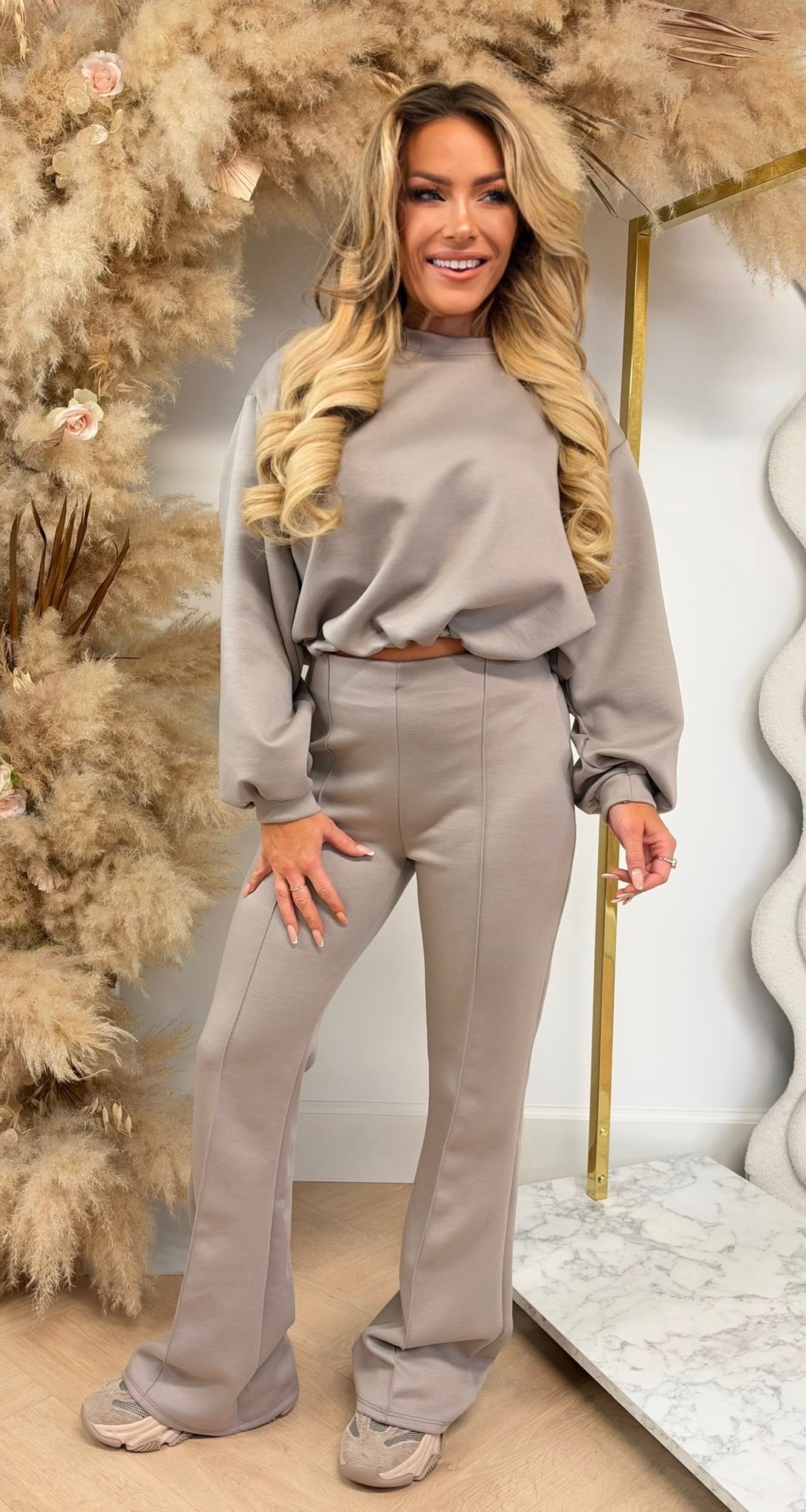 MELANIE PUFFY SET BEIGE