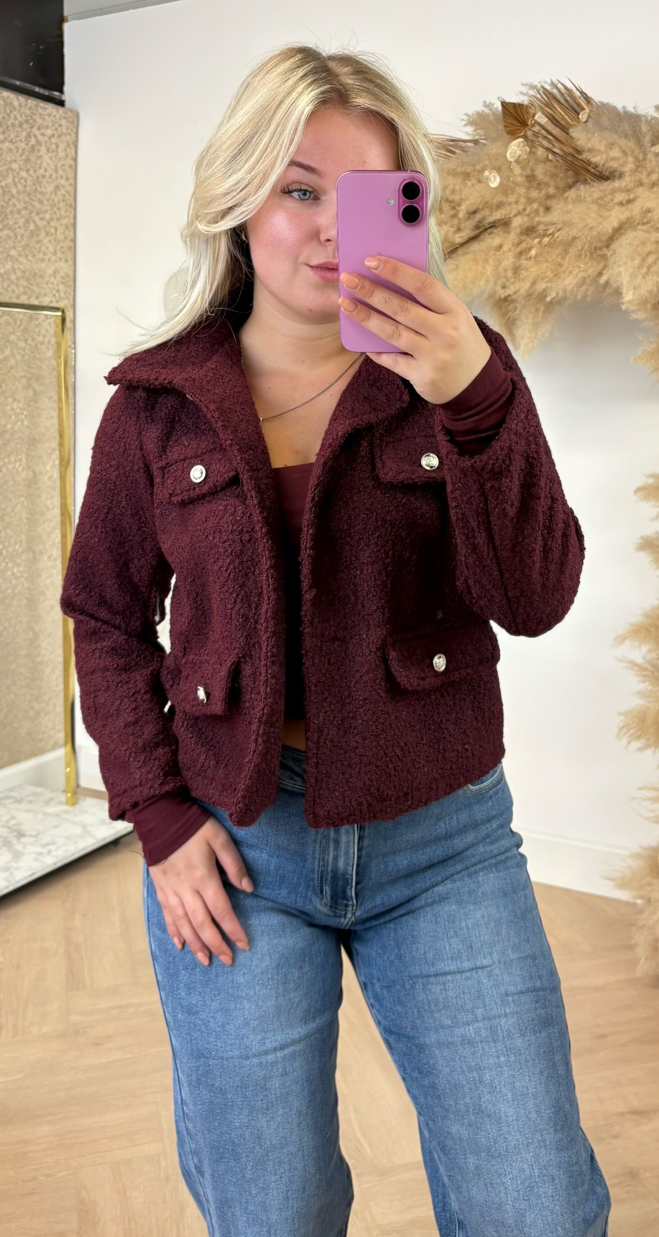 BOUCLE JACKET BORDEAUX