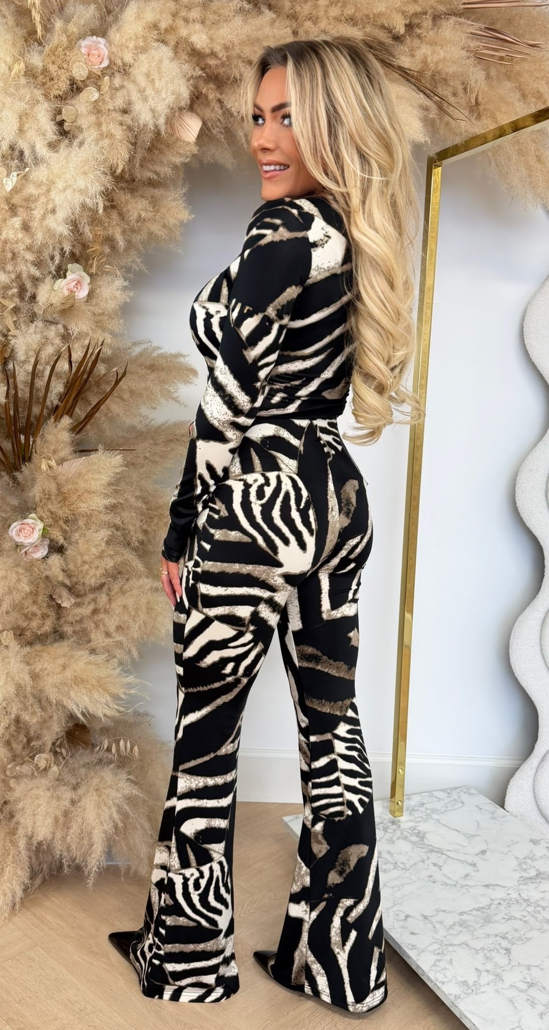 BY SWAN PRINT BODY 10137 BLACK/TAUPE