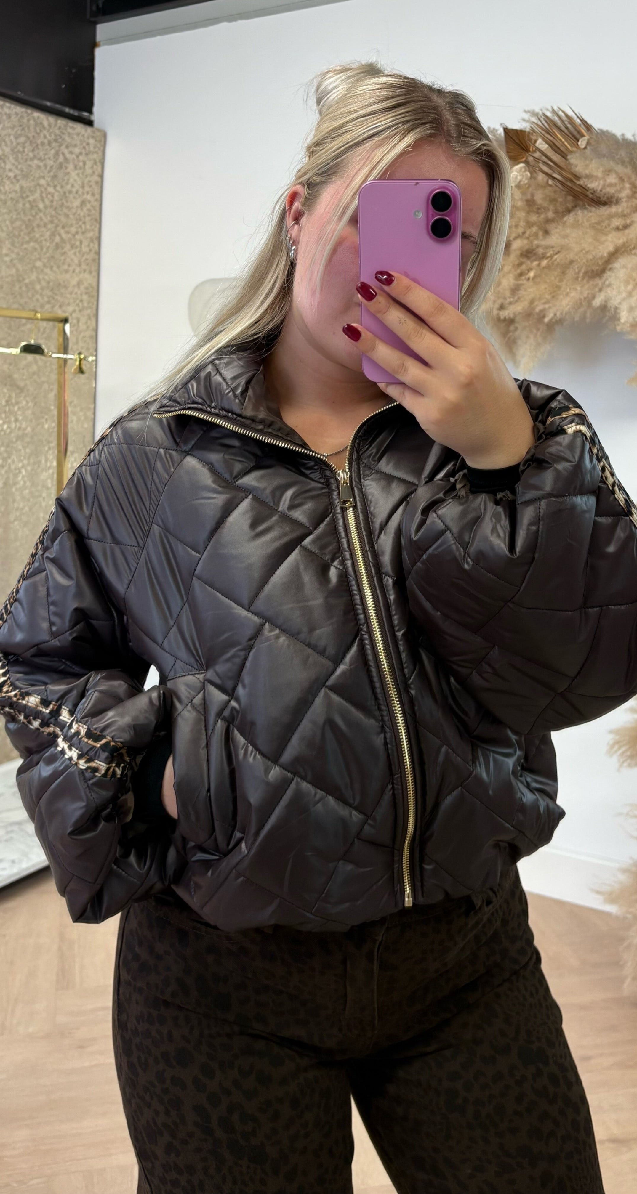 DIDI LEO STRIPE JACKET CHOCO