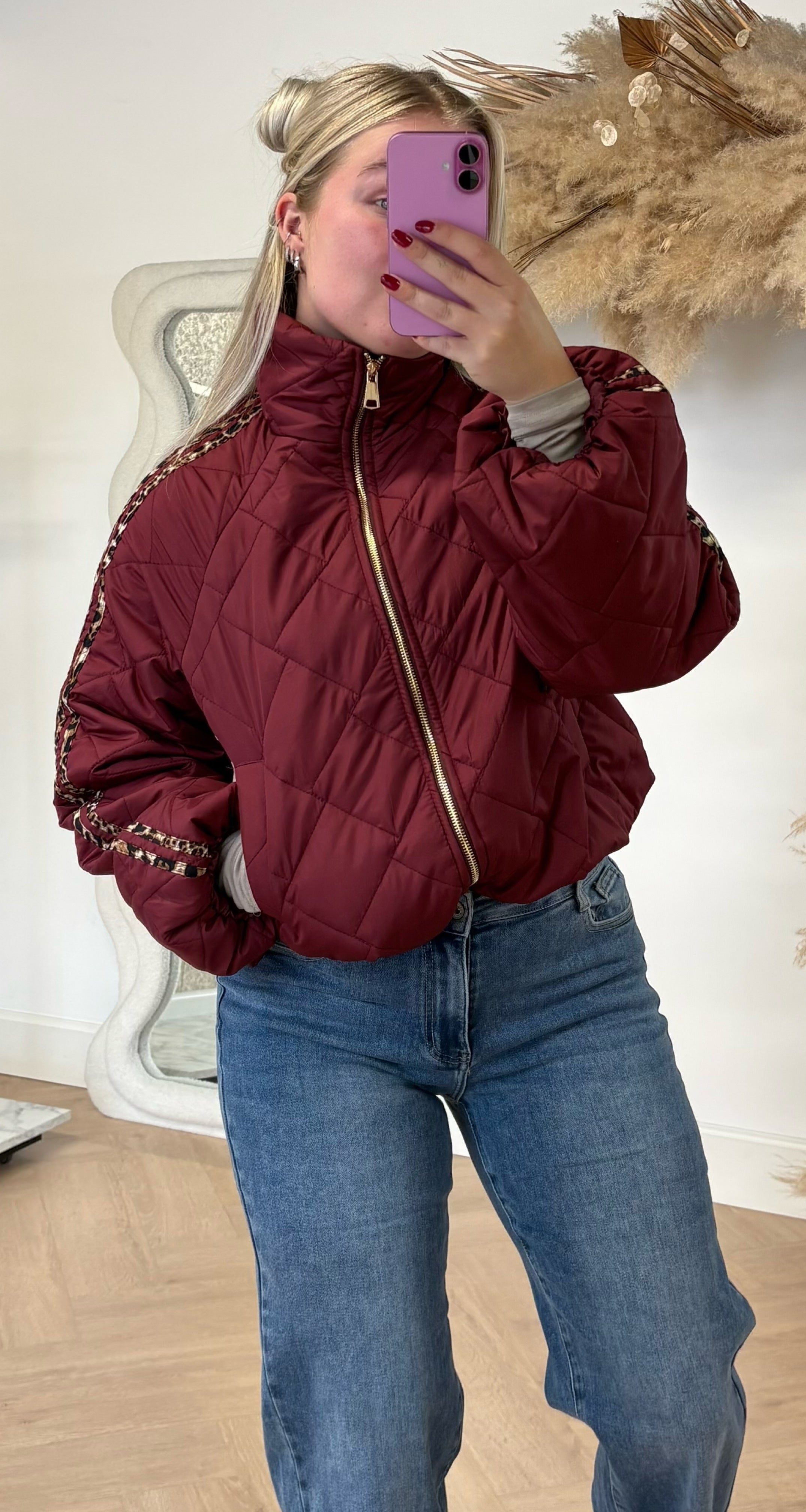 DIDI LEO STRIPE JACKET BORDEAUX