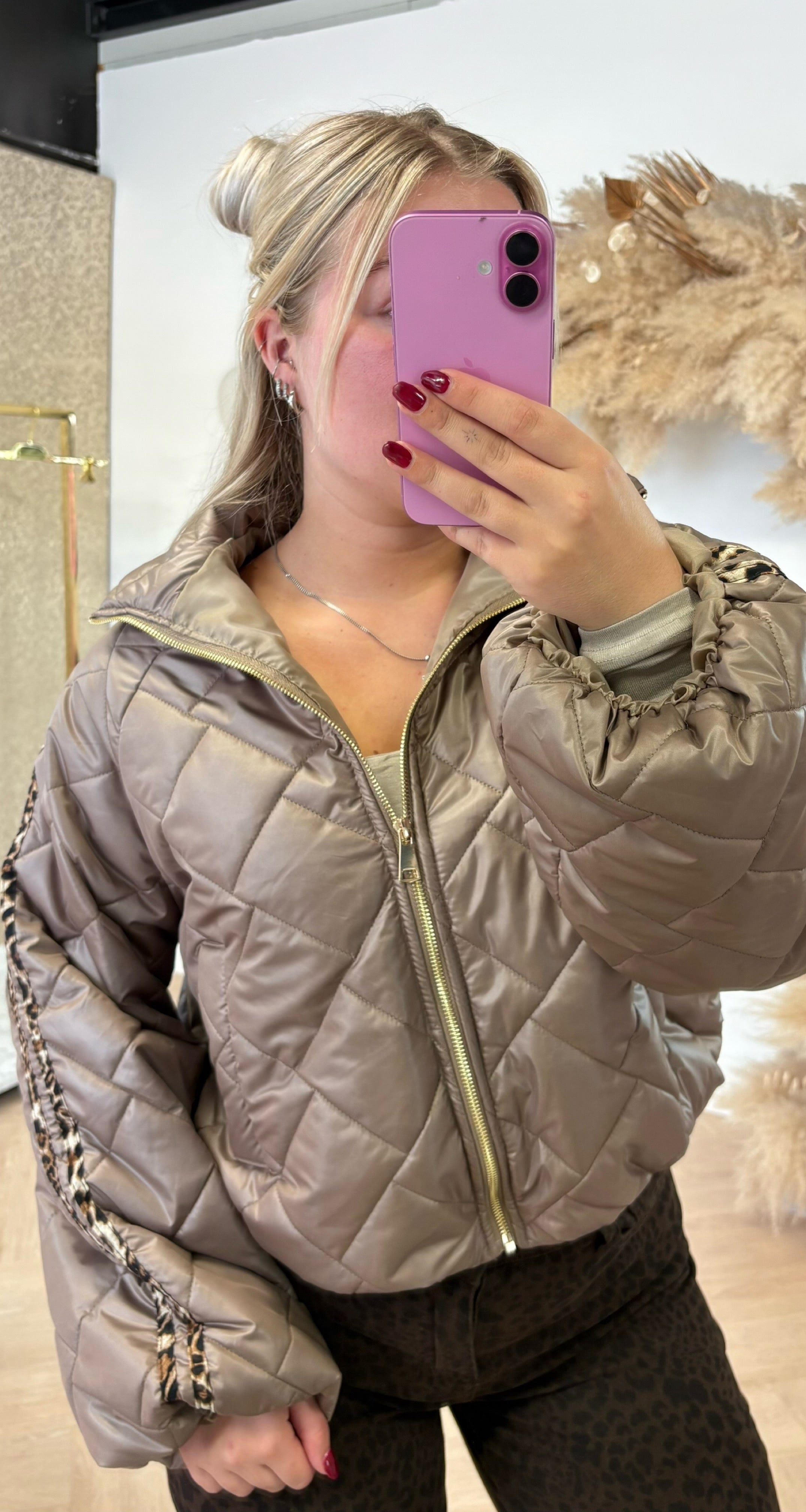 DIDI LEO STRIPE JACKET TAUPE