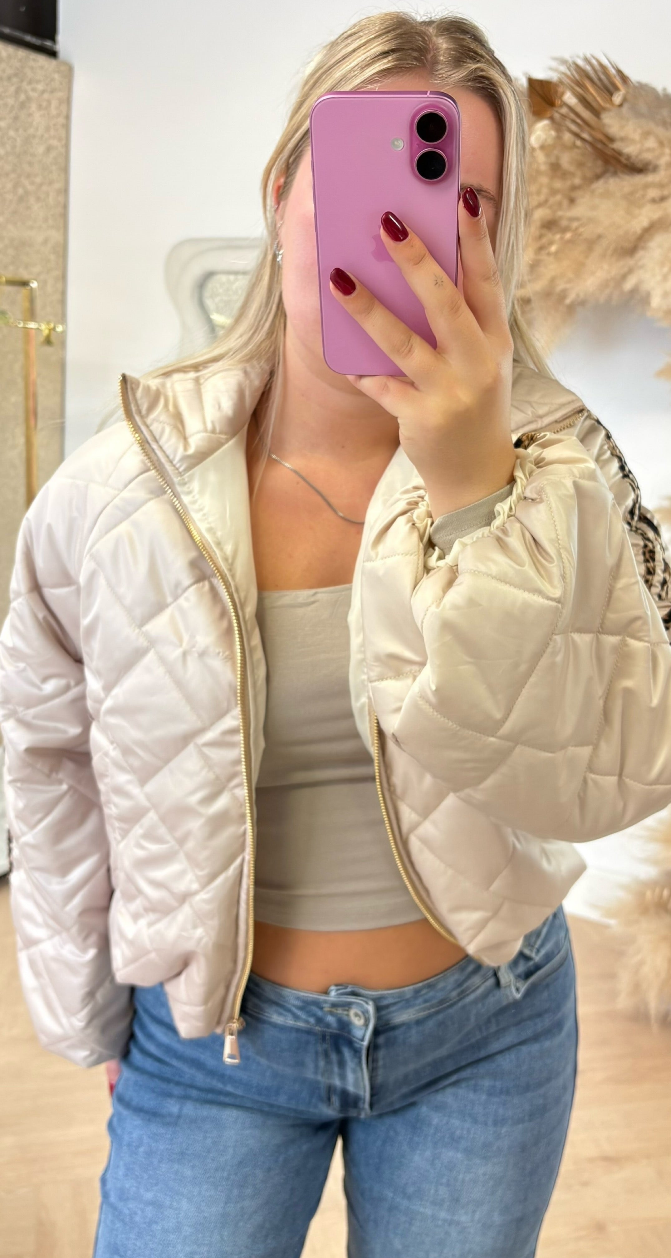 DIDI LEO STRIPE JACKET BEIGE