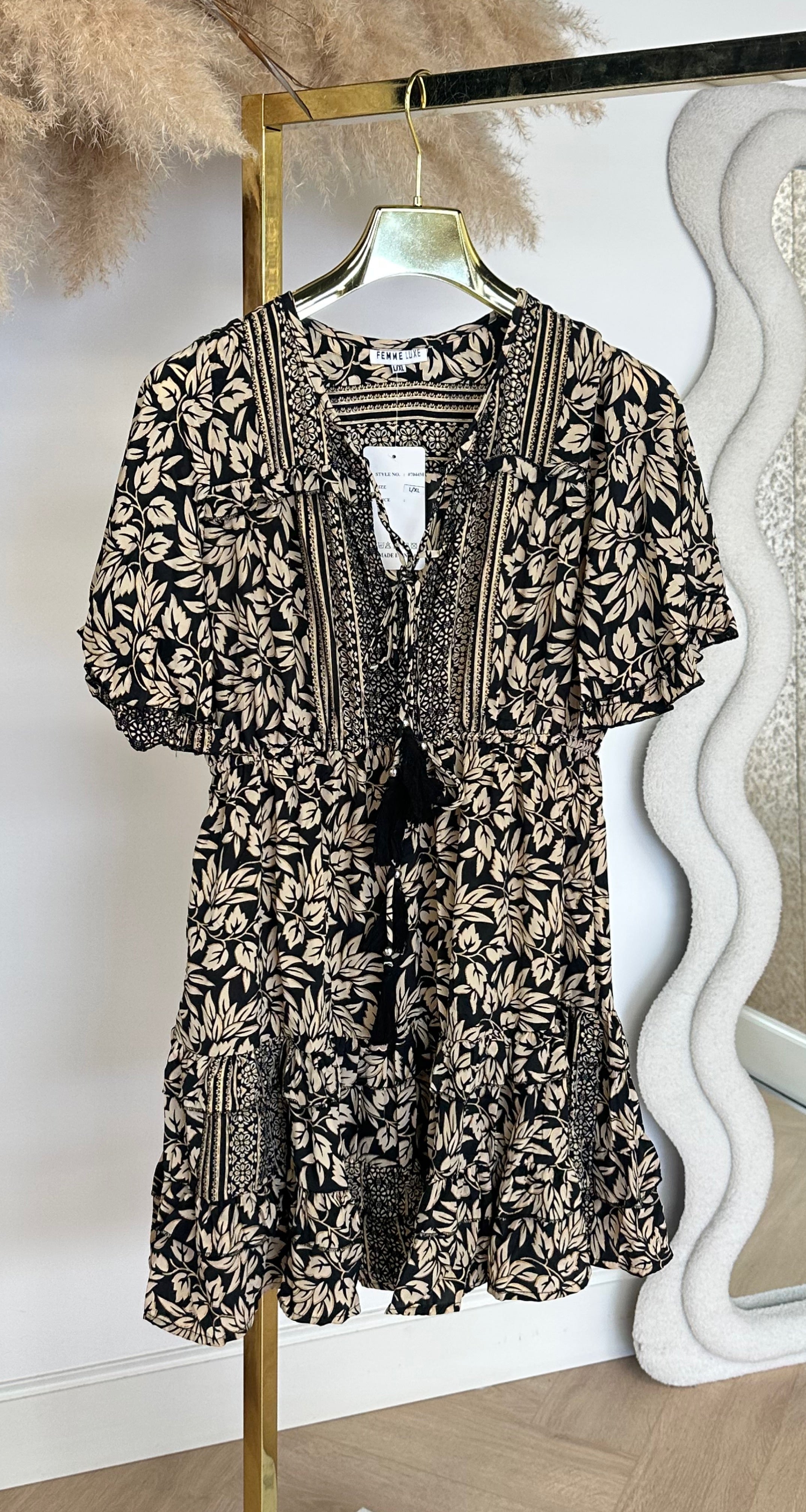 FLOWER BOHO DRESS SHORT