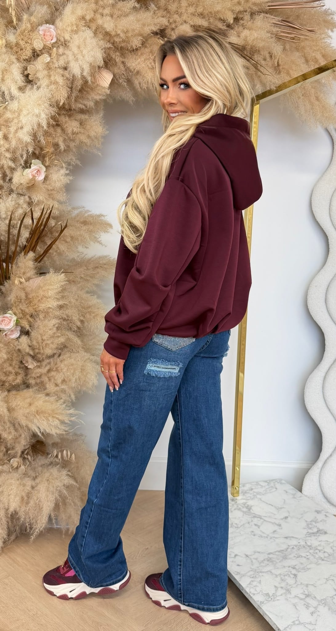 ZIPPY CAPUCHON VEST BORDEAUX