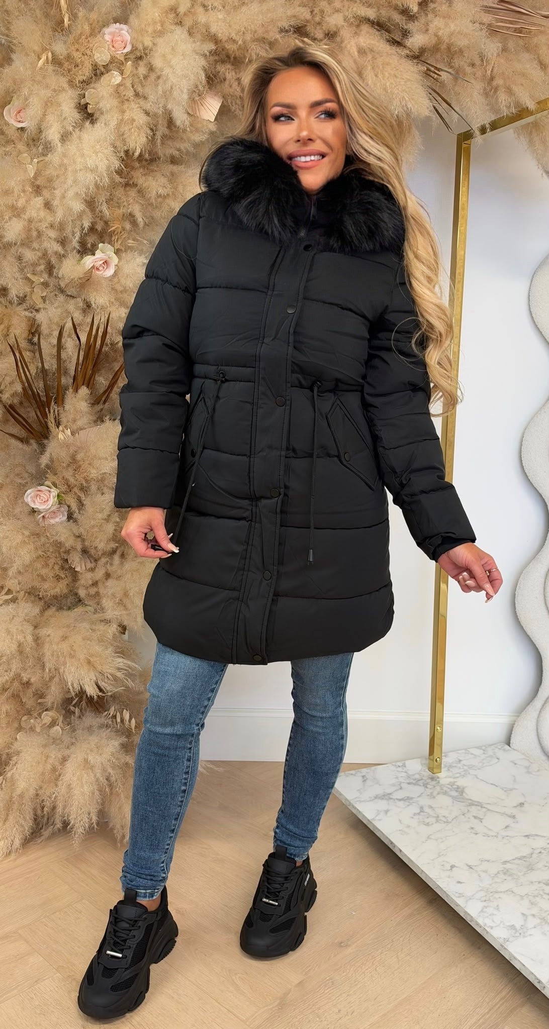 SOFT KRAAG WINTERCOAT 9940 BLACK