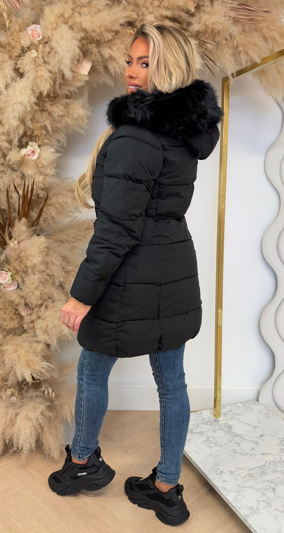 SOFT KRAAG WINTERCOAT 9940 BLACK