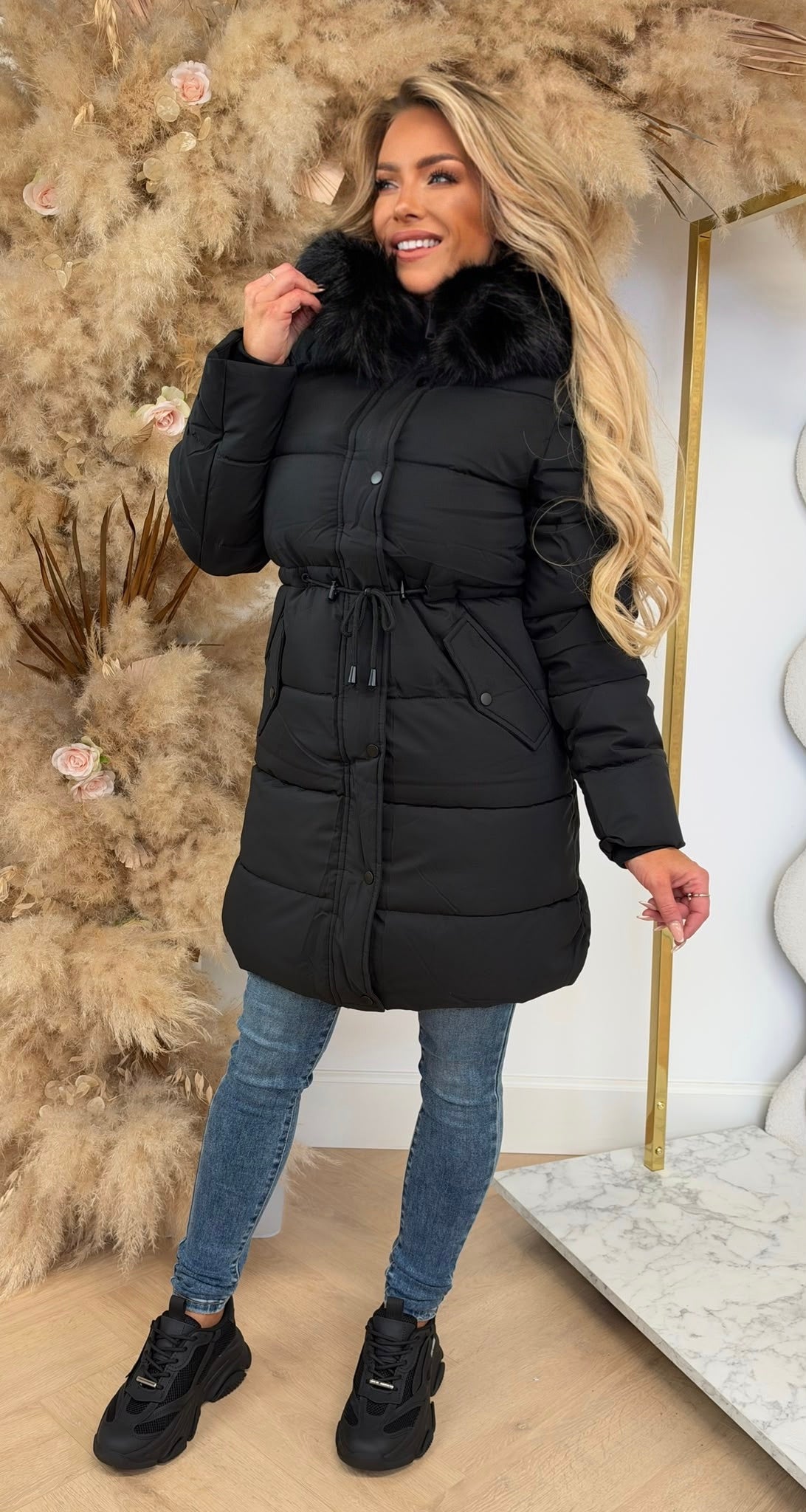 SOFT KRAAG WINTERCOAT 9940 BLACK