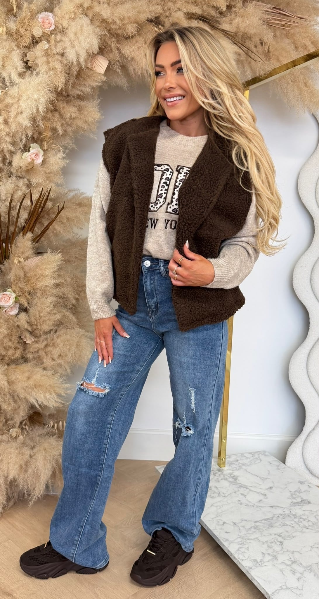 SHEEP GILET CHOCO