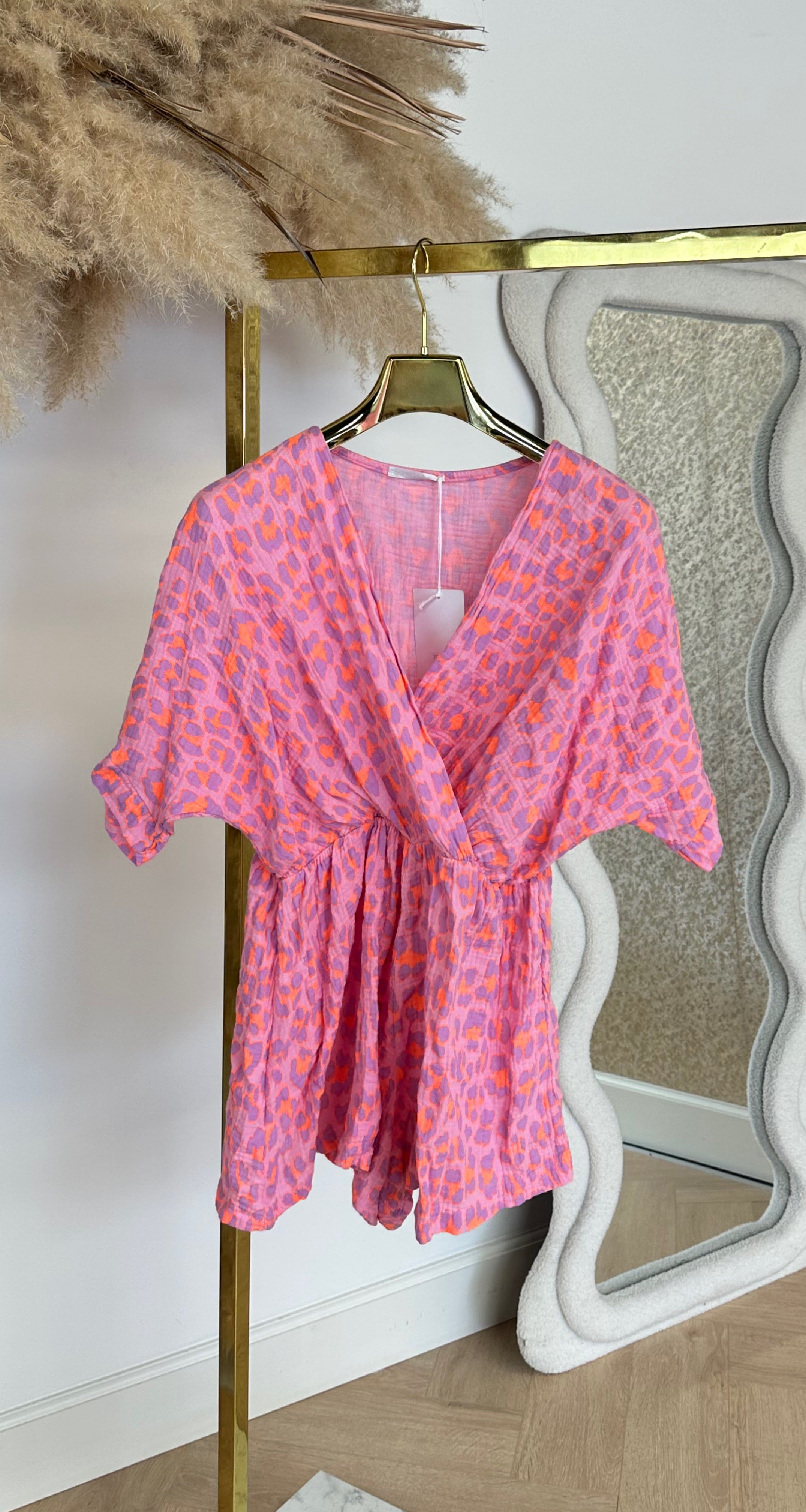 COLORIE LEOPARD PLAYSUIT LILA
