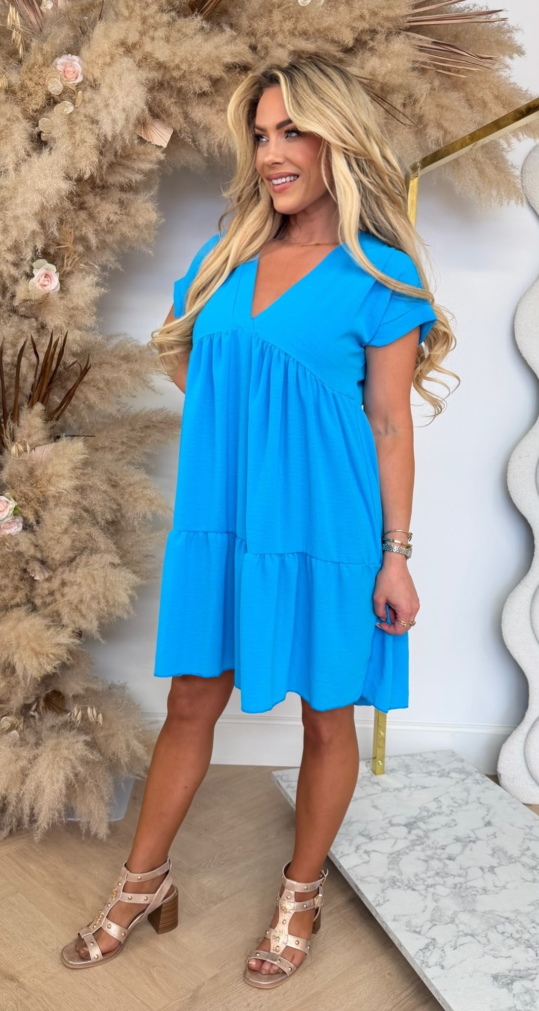 BOHO BASIC DRESS BLUE