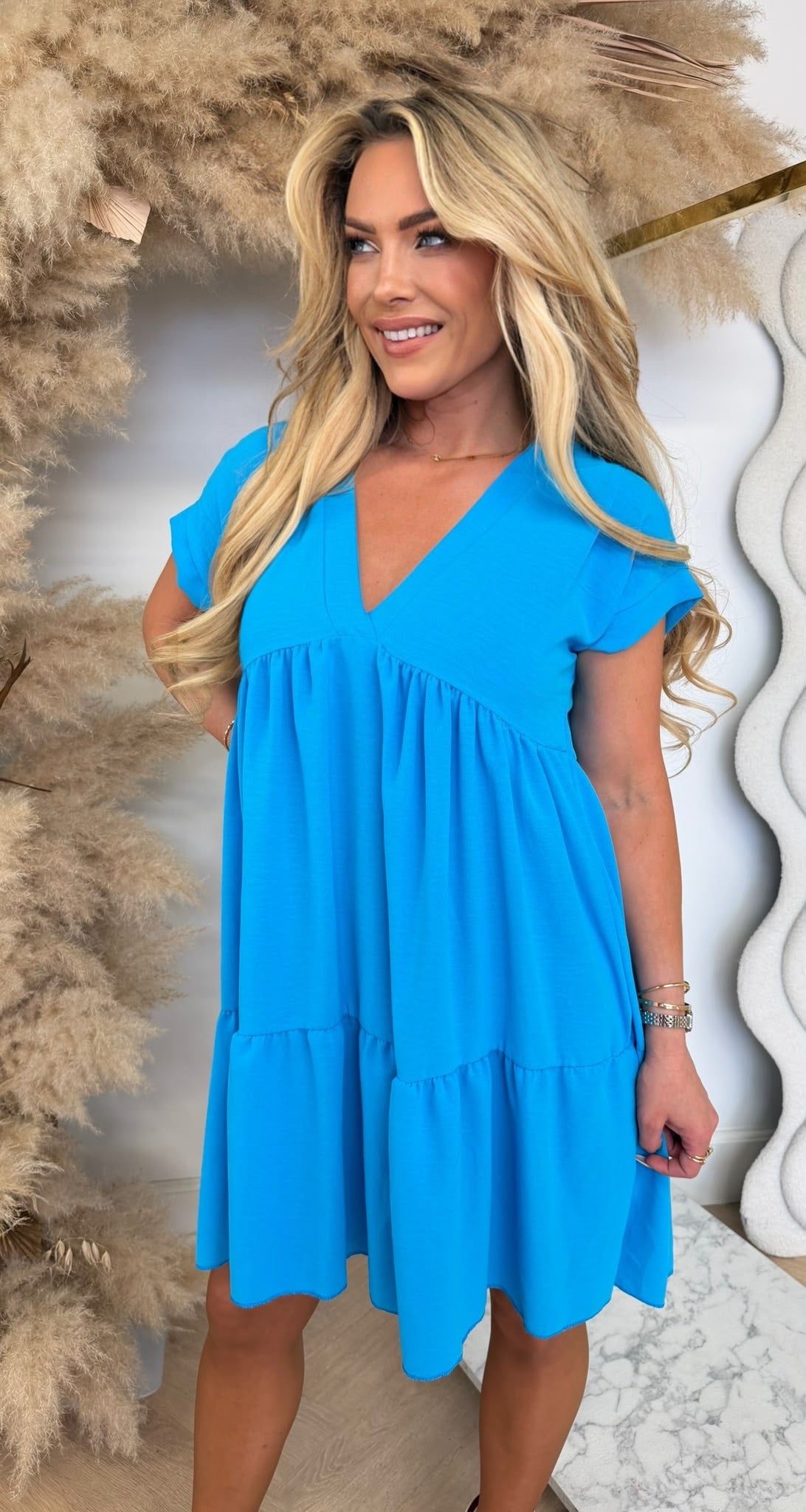 BOHO BASIC DRESS BLUE
