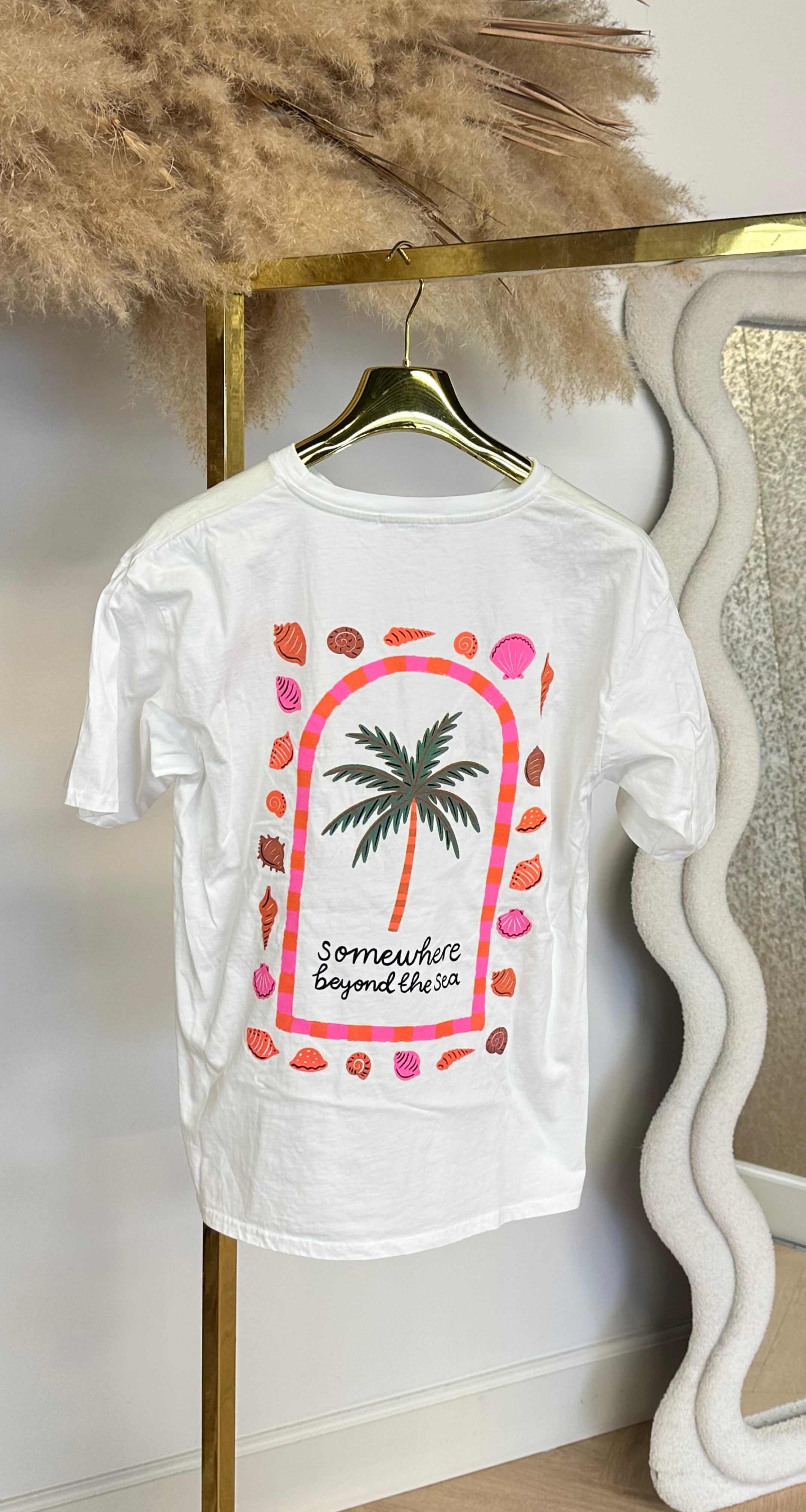 SHELL BACK PRINT TEE 6030-452 WHITE