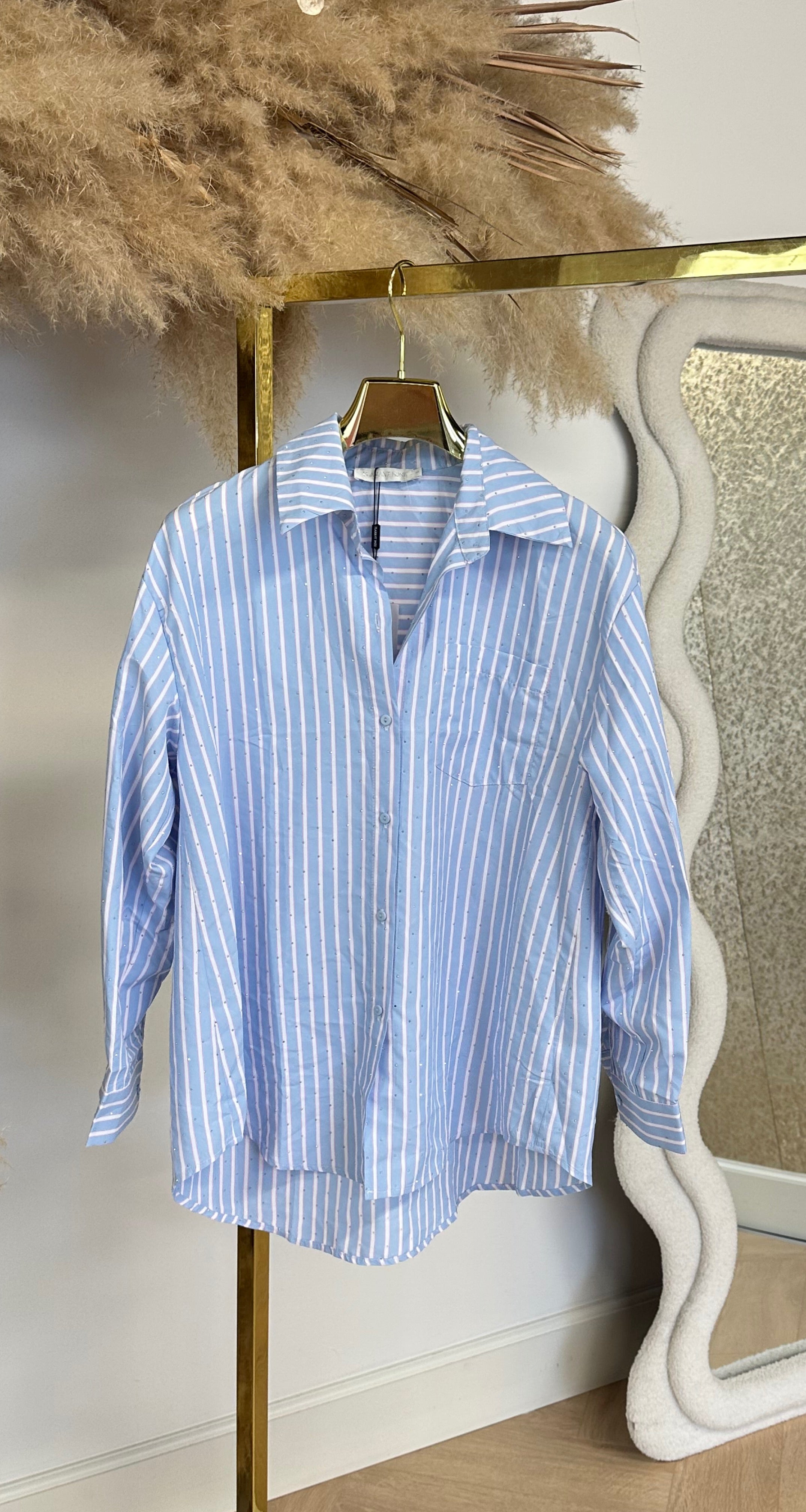 STRIPE BLOUSE 5454 BLUE