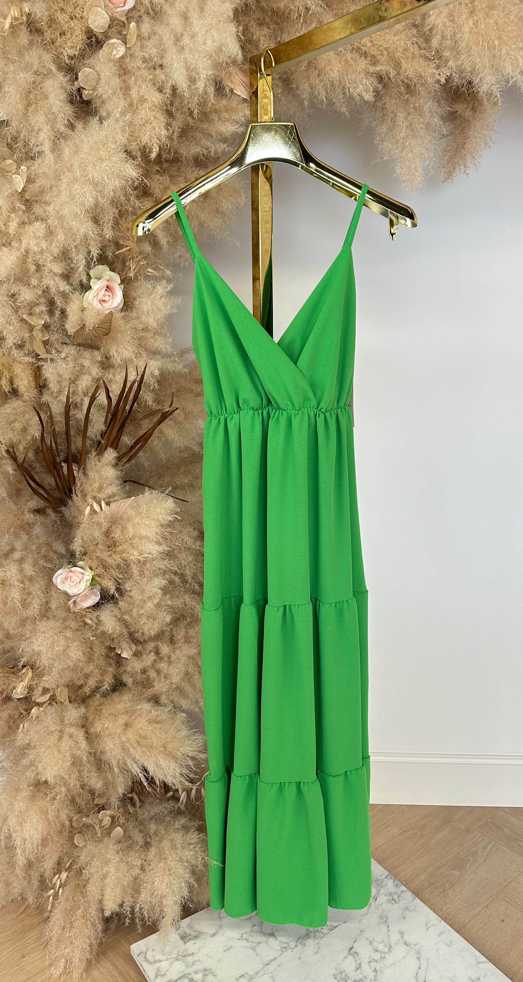FLOWY MAXI DRESS GREEN
