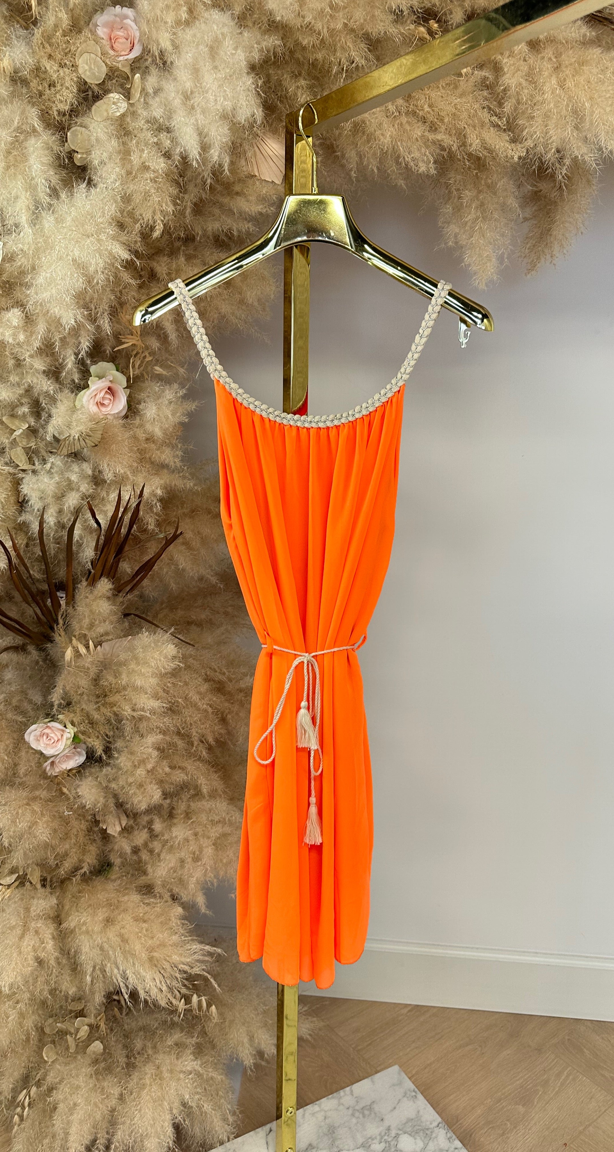 TOUWJTE DRESS NEONORANGE