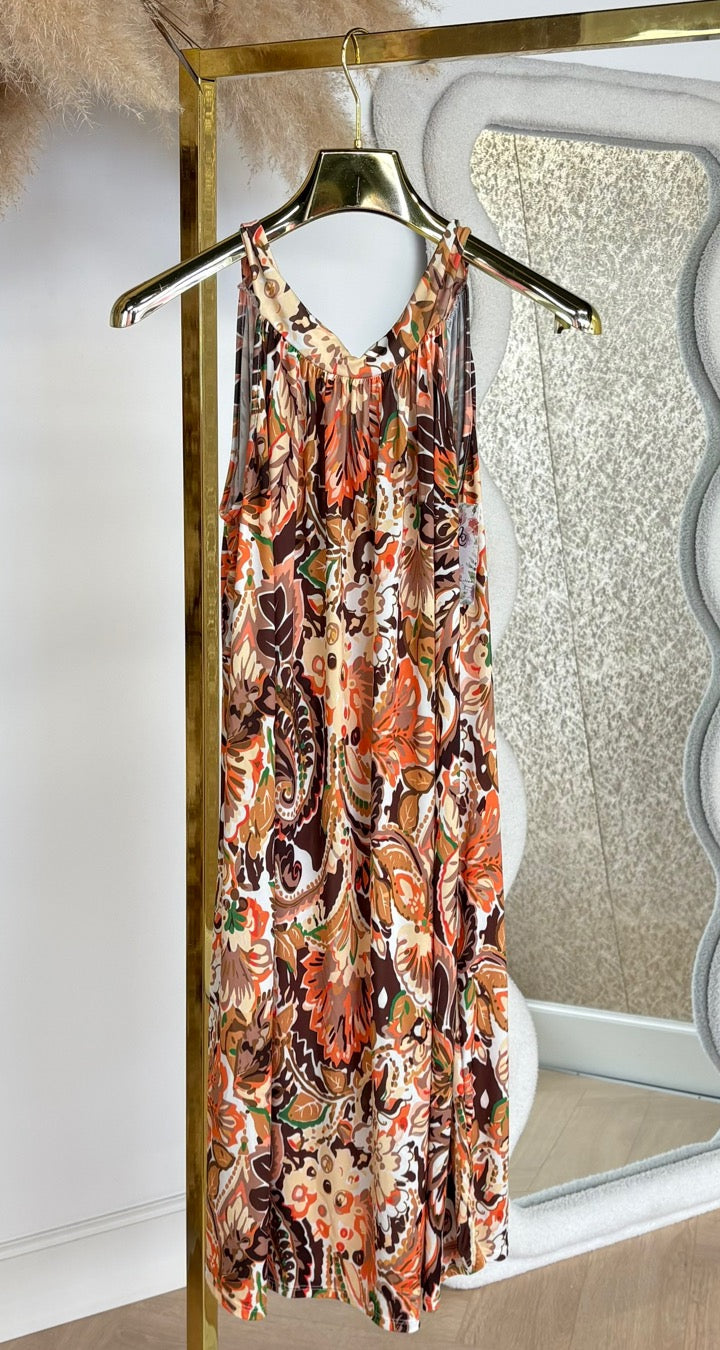 TWEE KANTEN DRAAGBAAR DRESS BROWN