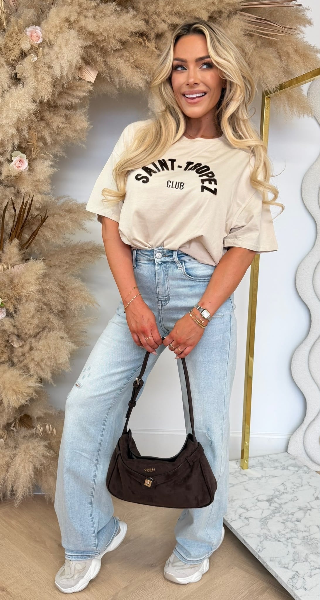 SAINT TROPEZ CLUB TEE 1030 BEIGE