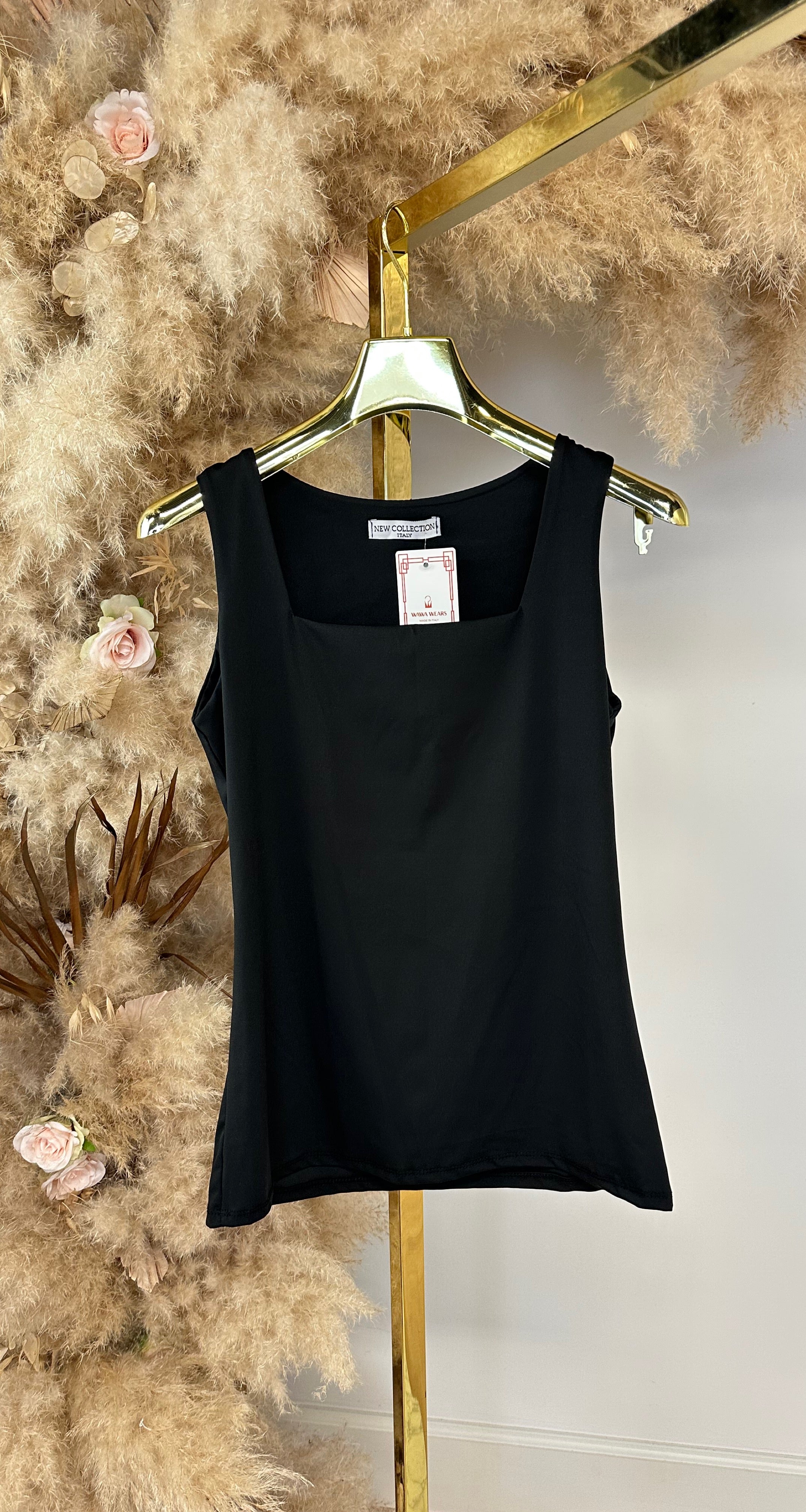 CECE BASIC TRAVEL TOP BLACK
