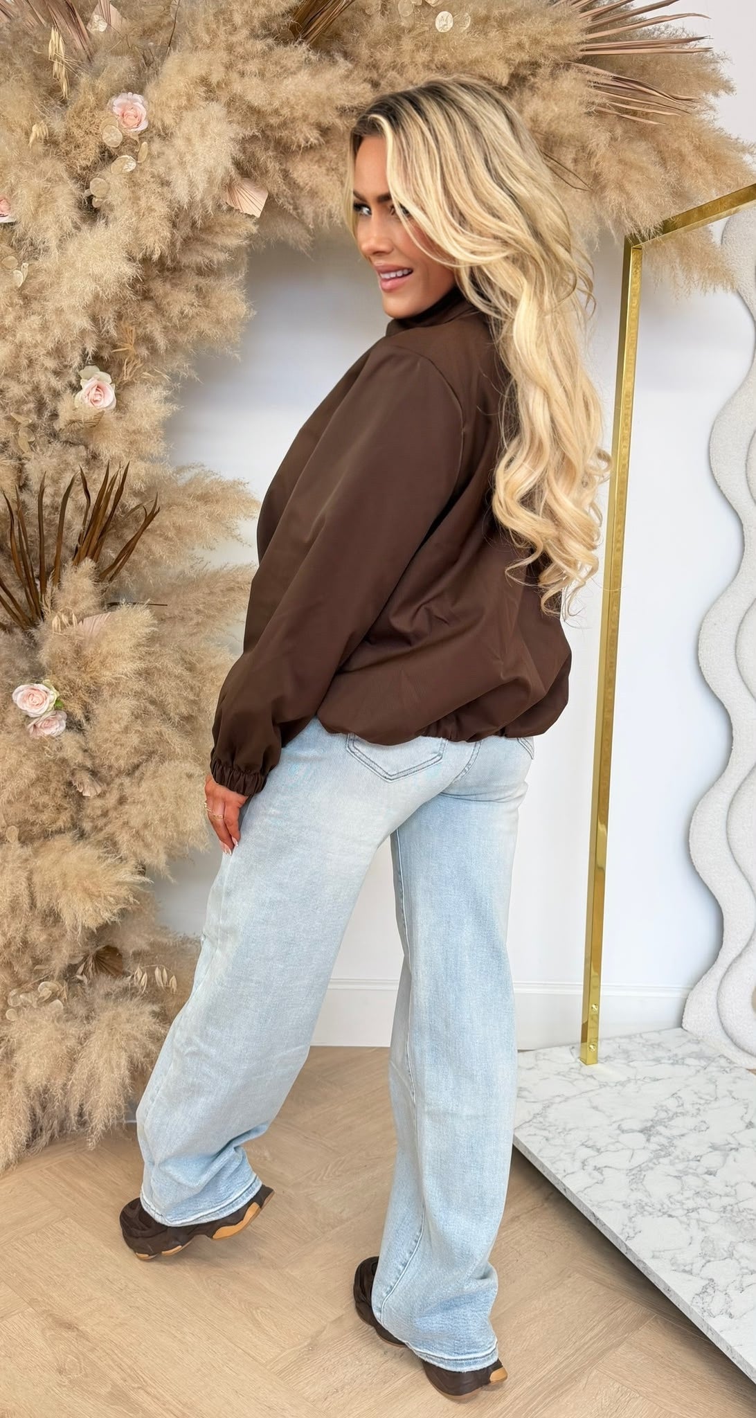 NEW ZIPPER BOMBERJACKET CHOCO