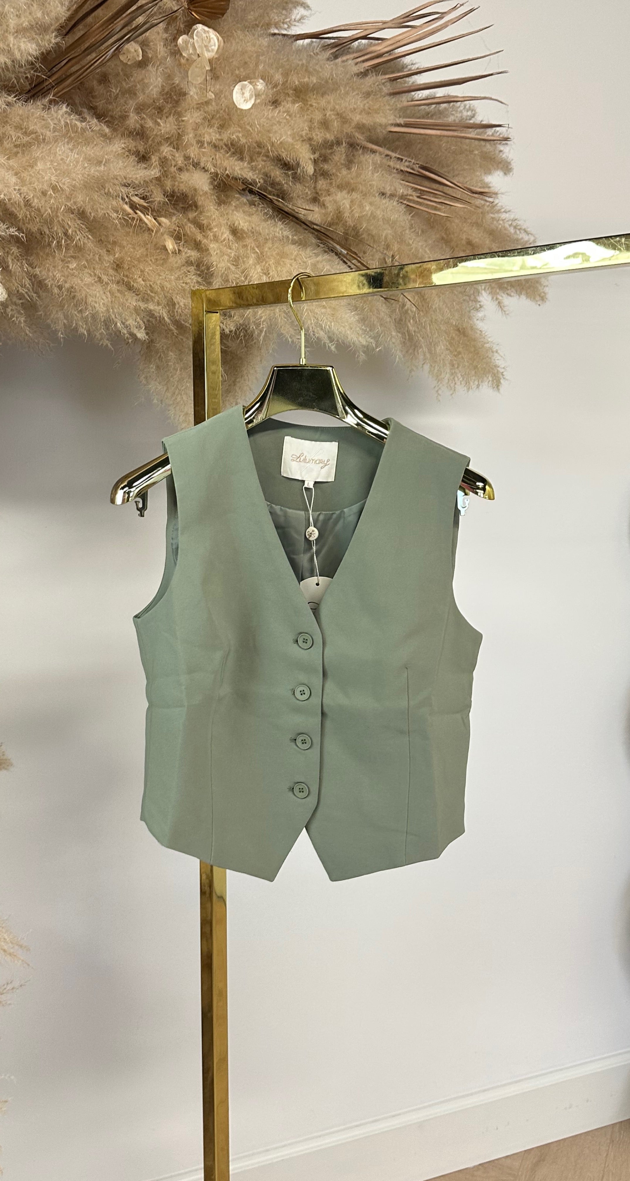 LULU MARY GILET GL014 GREEN
