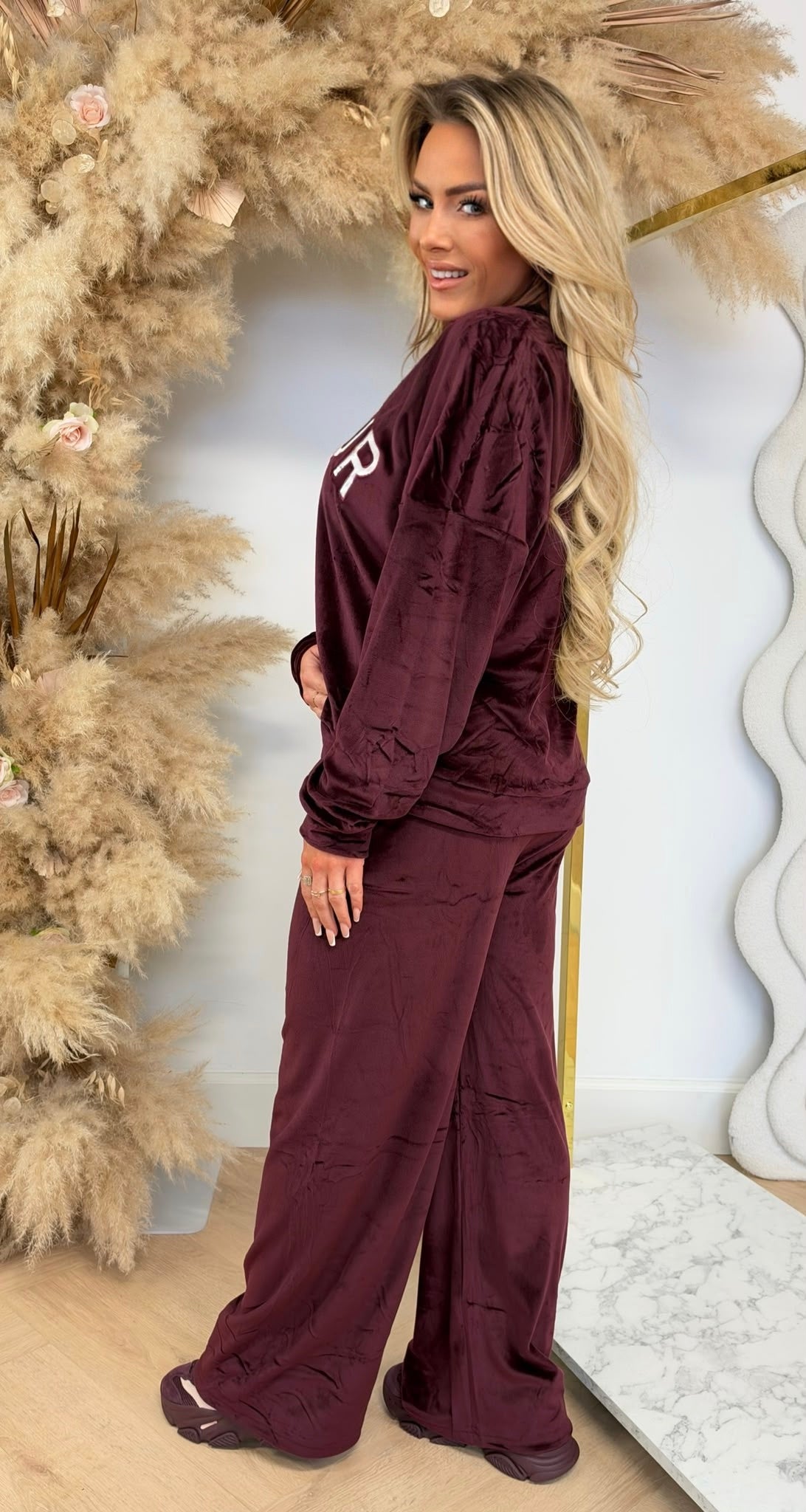 LACE AMOUR SET 1074 BORDEAUX
