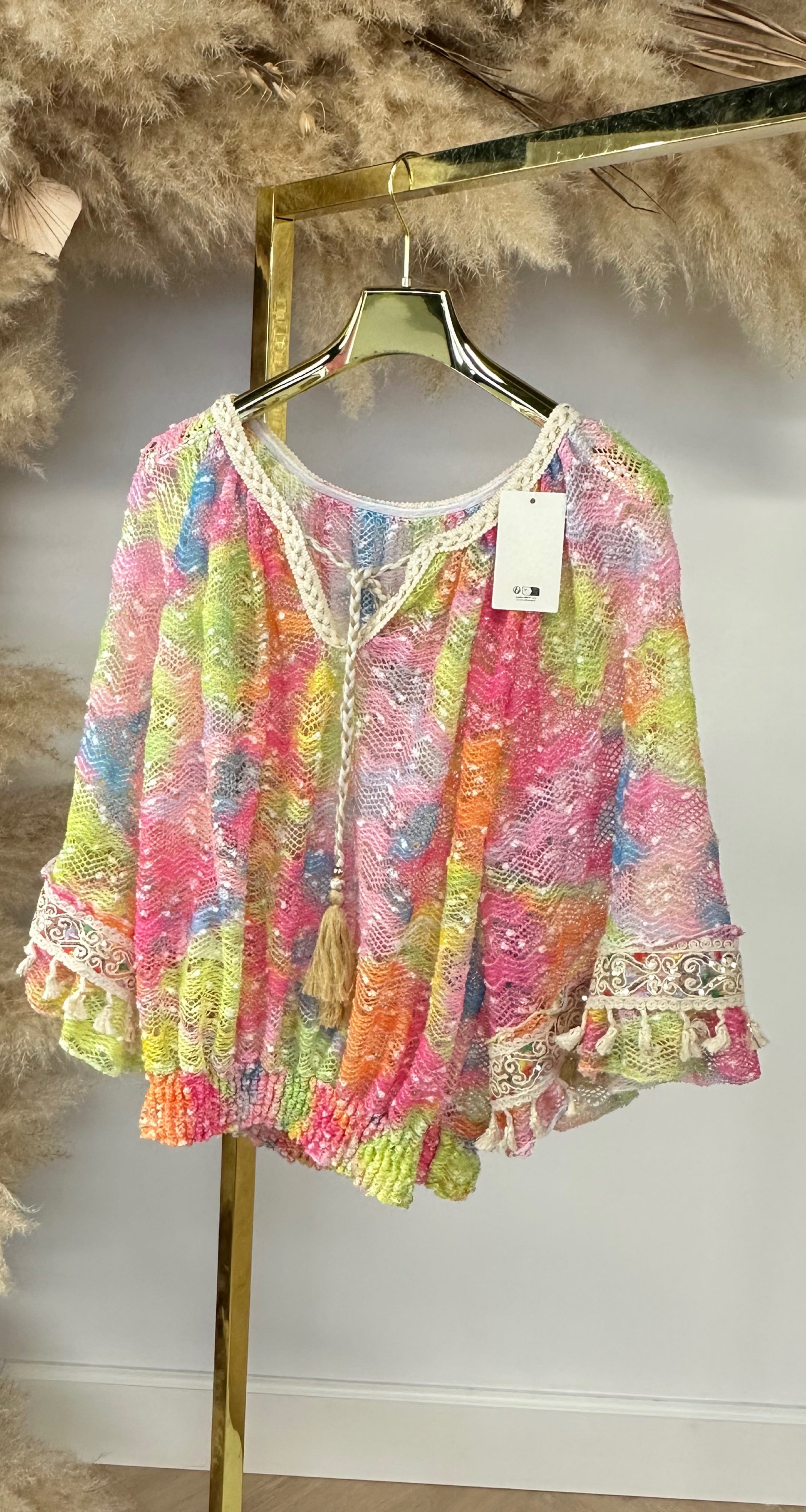 SUN NOVA MESH BLOUSE COLOURFULL