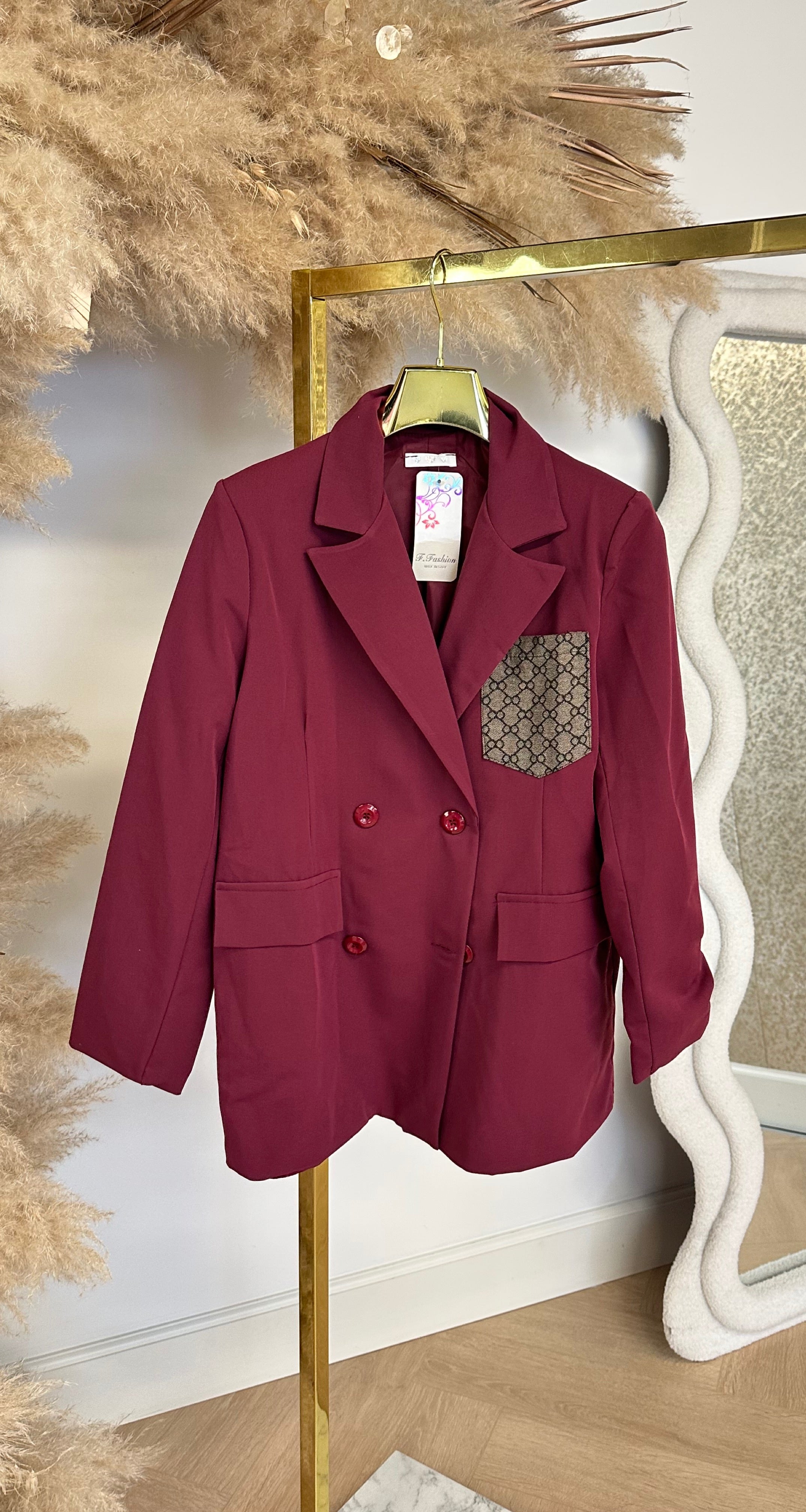 GUC BLAZER BURGUNDY