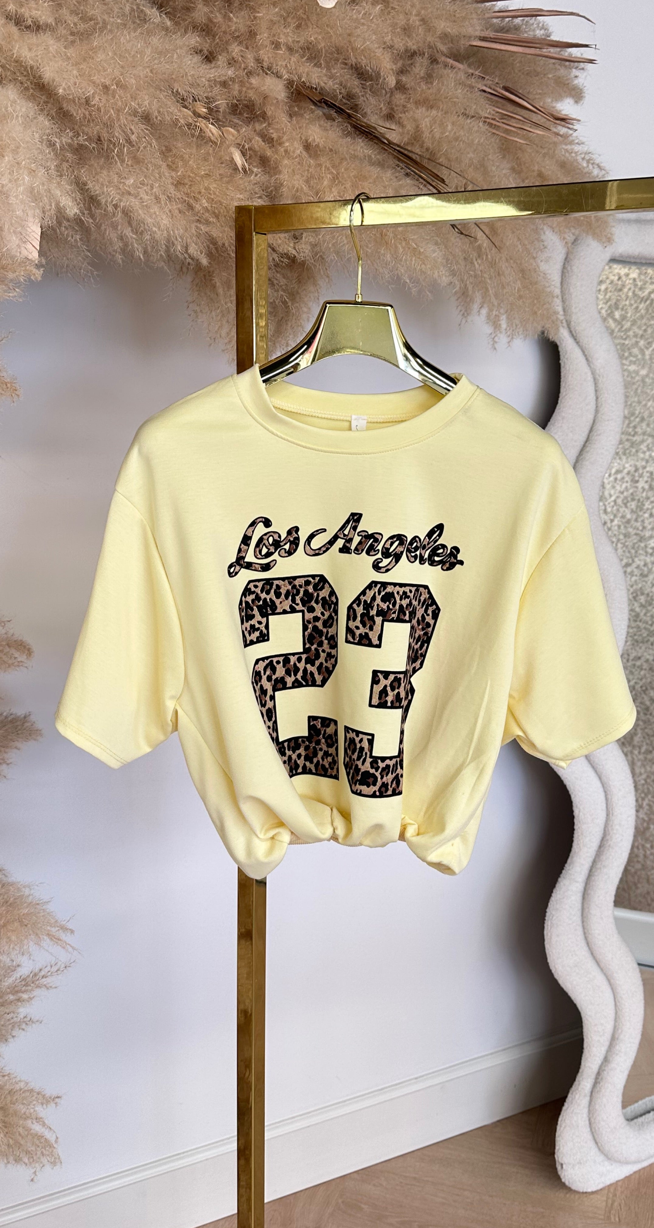 LA LEO 23 CROPPED SHIRT YELLOW