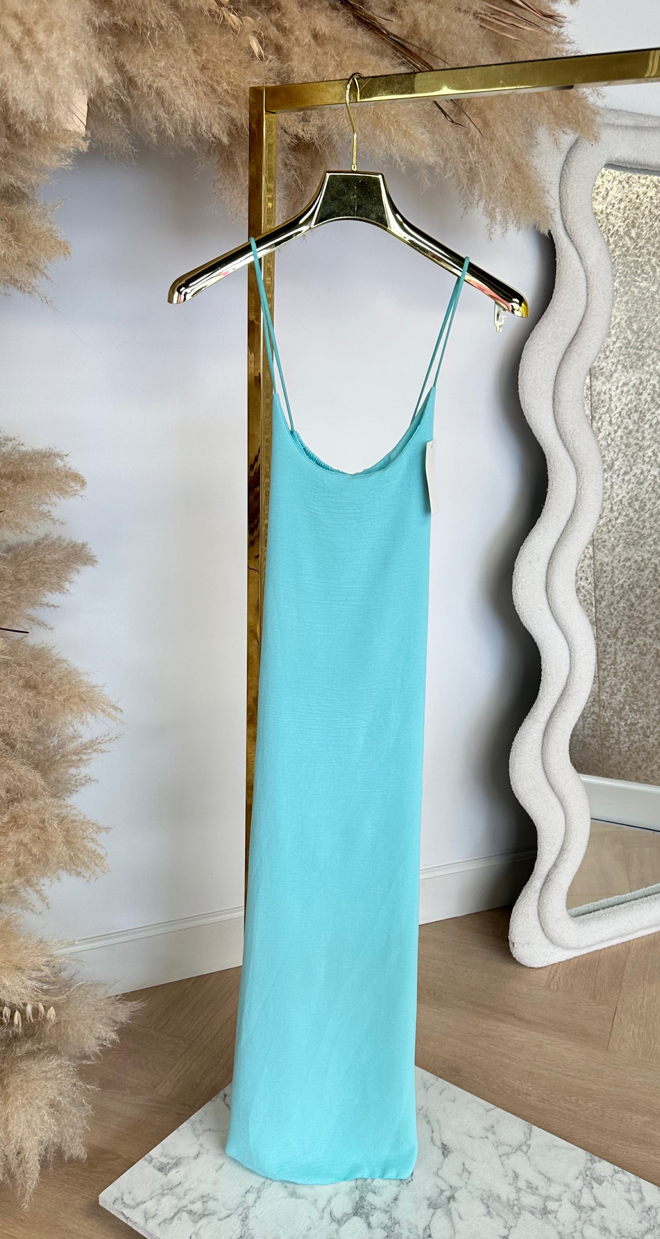 DAZY BOHI MAXI DRESS AQUA