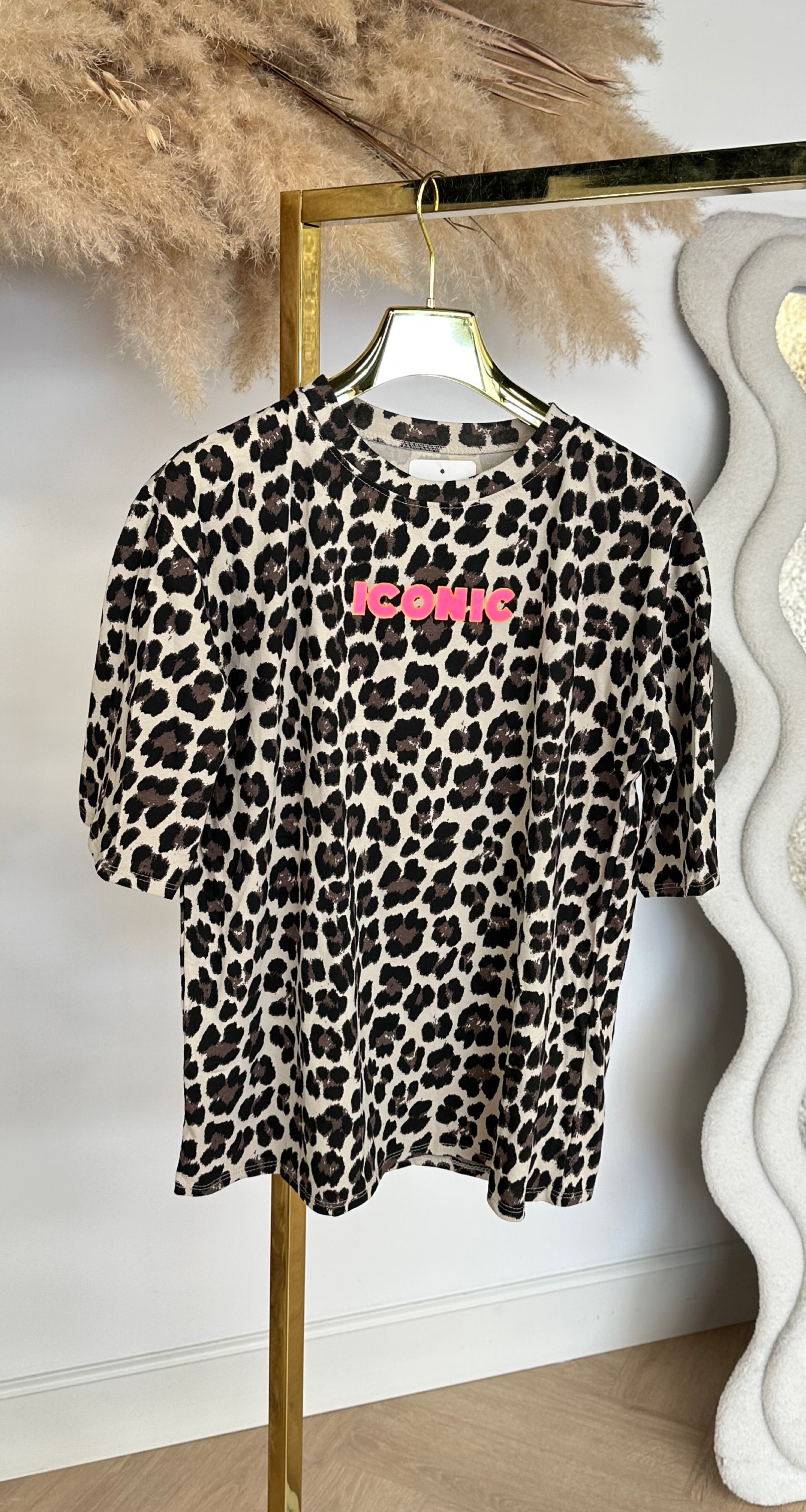 ICONIC OVERSIZED LEOPARD SHIRT 2665 BEIGE