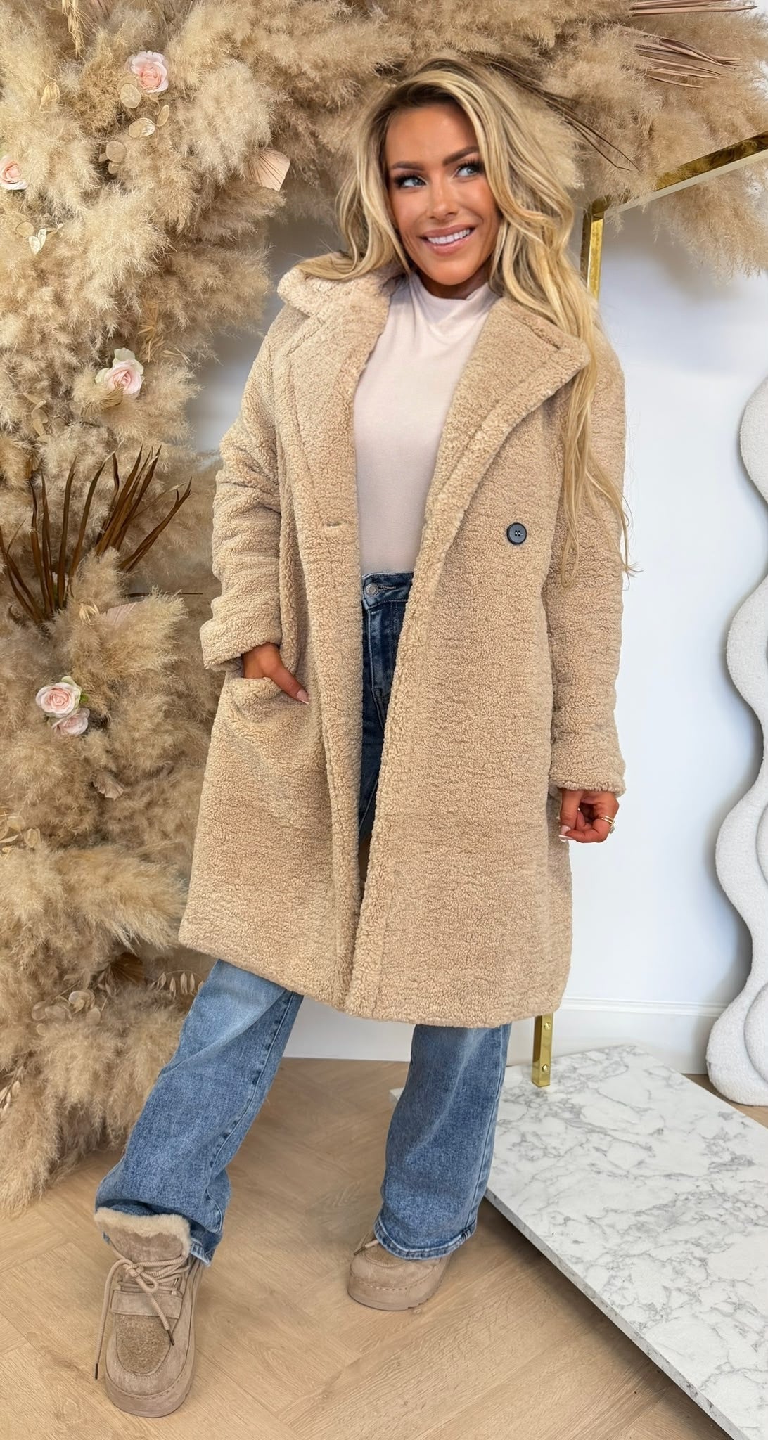 BESTSELLER TEDDY COAT 8104 BEIGE