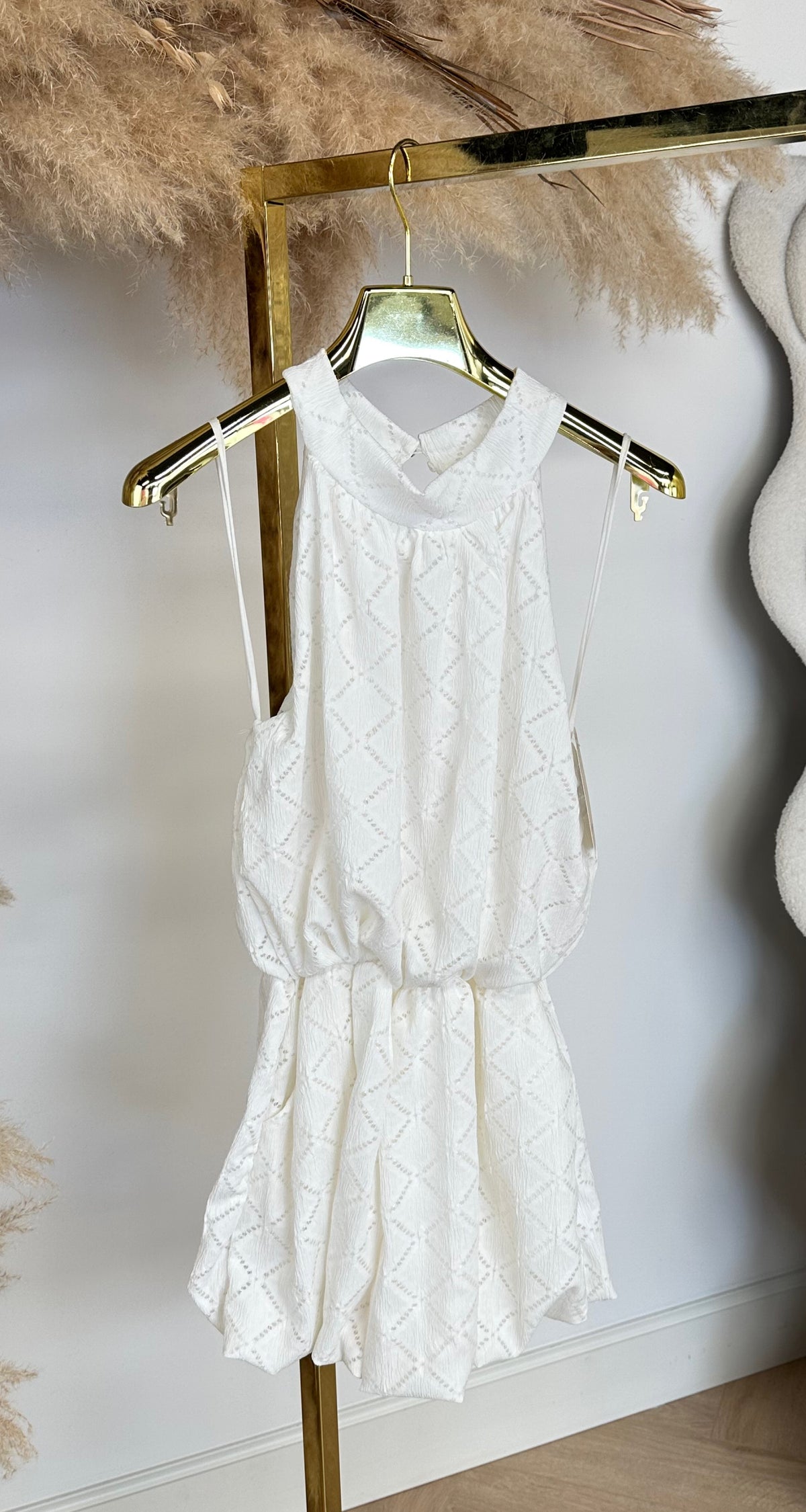 HALTER BESTSELLER PLAYSUIT OFFWHITE