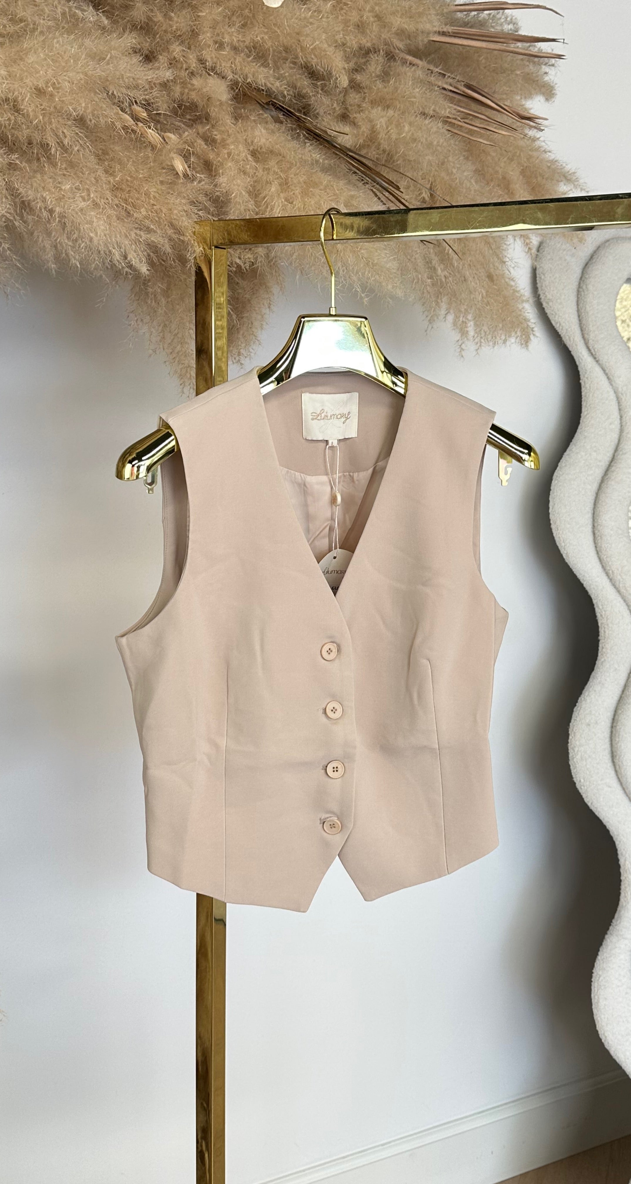LULU MARY GILET GL014 BEIGE