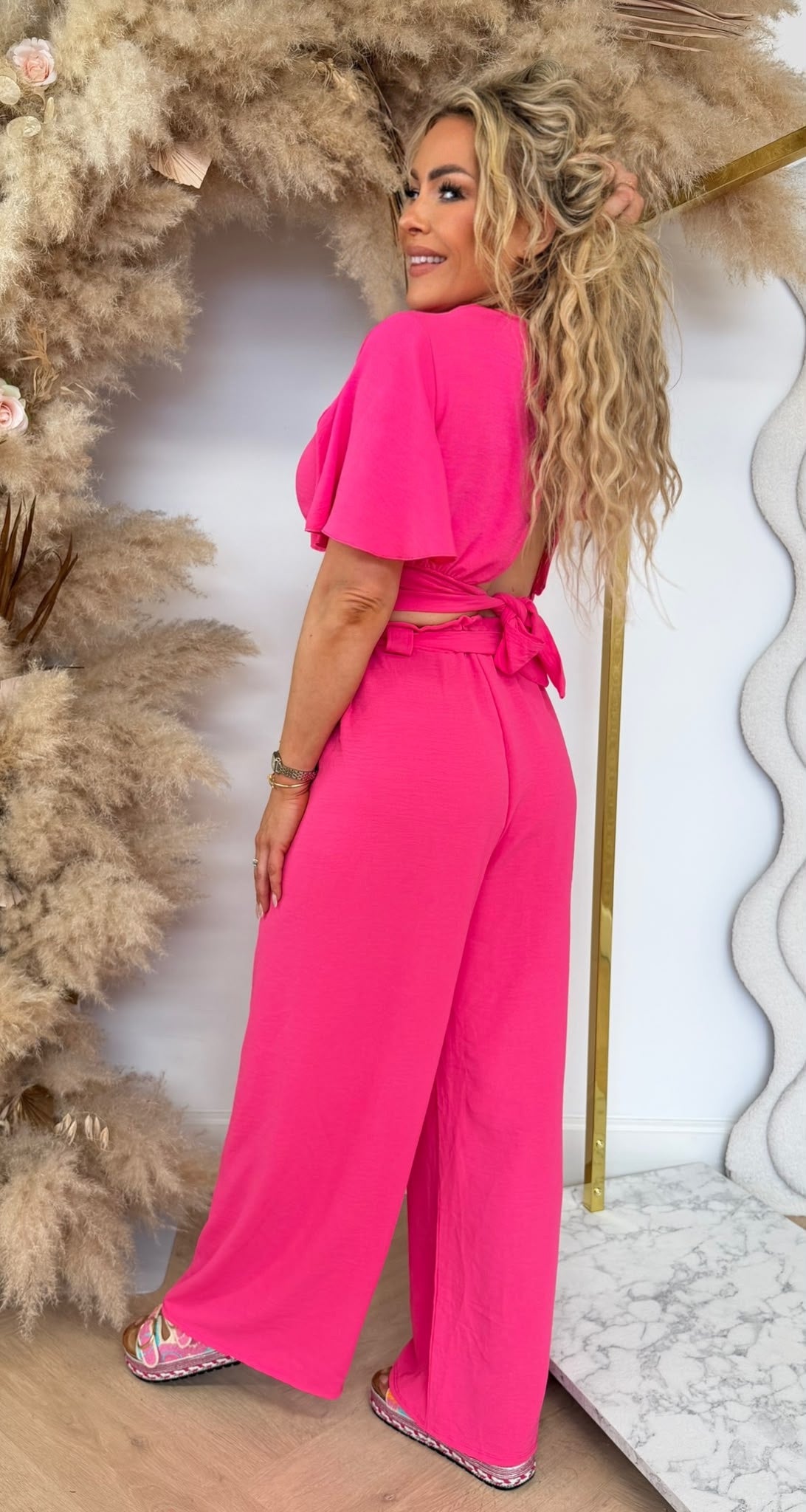 OPEN BACK STRIK SET FUCHSIA